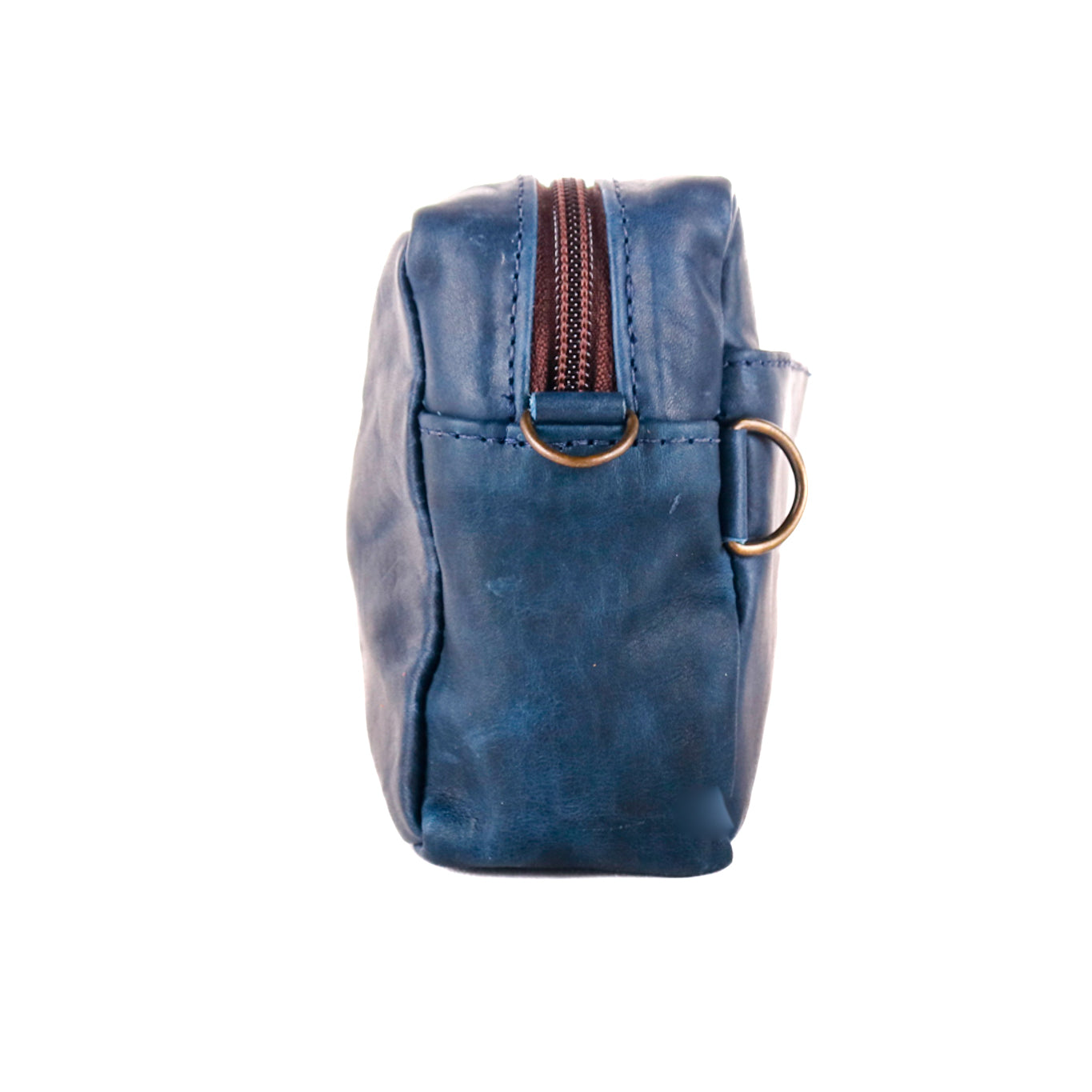 WANDER CROSSBODY BAG + WIDE STRAP SET - FULL LEATHER - NAVY