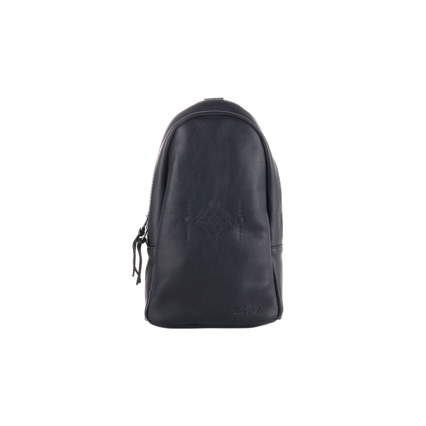 CROSSBODY SLING 2.0 - FULL LEATHER - NEW MOON ICON - BLACK