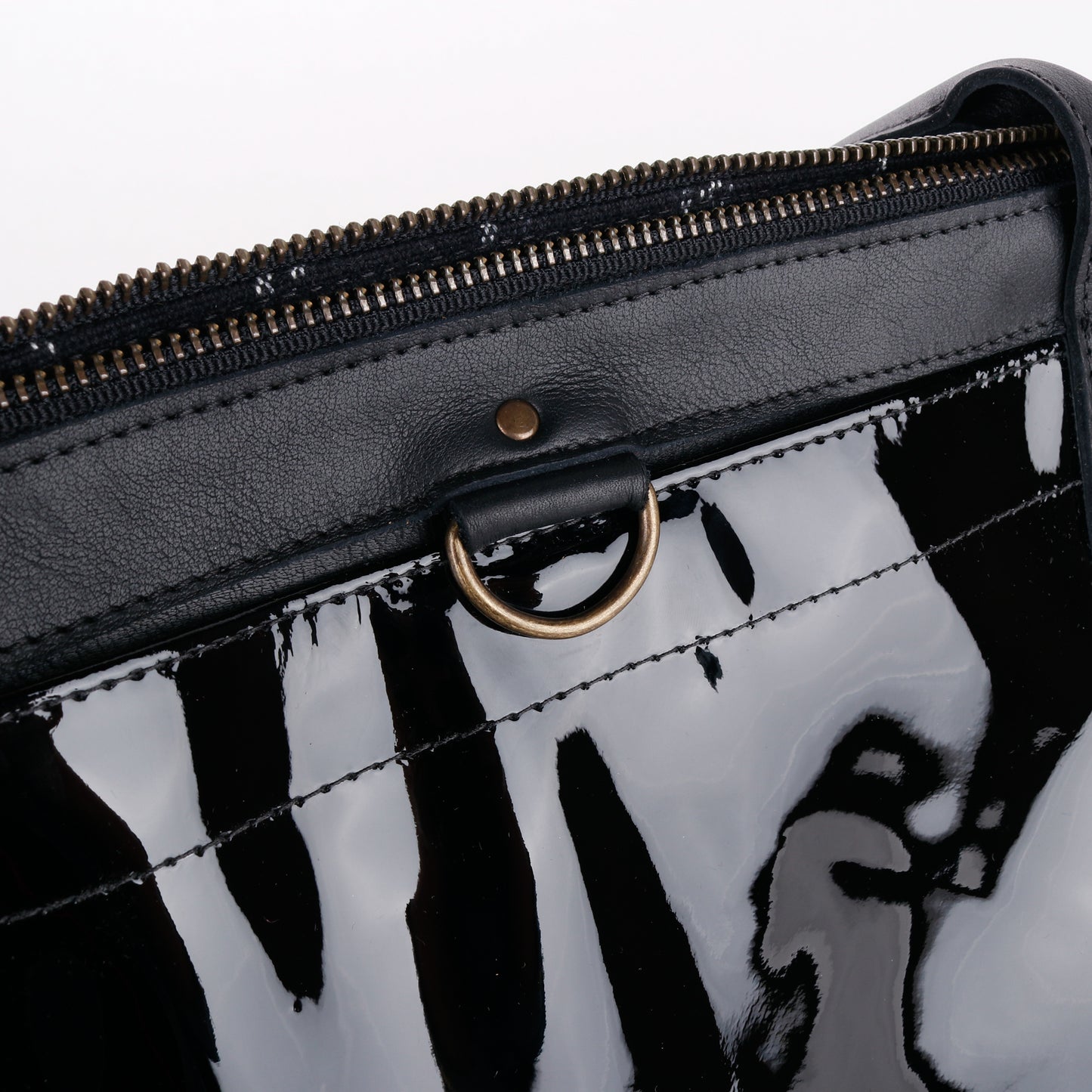 THE PERFECT BAG MEDIUM - FULL LEATHER - PATENT BLACK