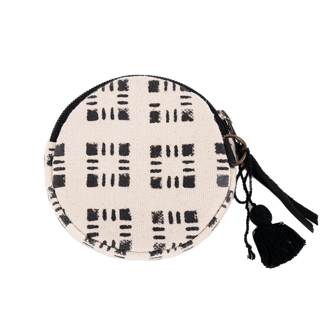 CIRCLE COIN PURSE - MUDCLOTH