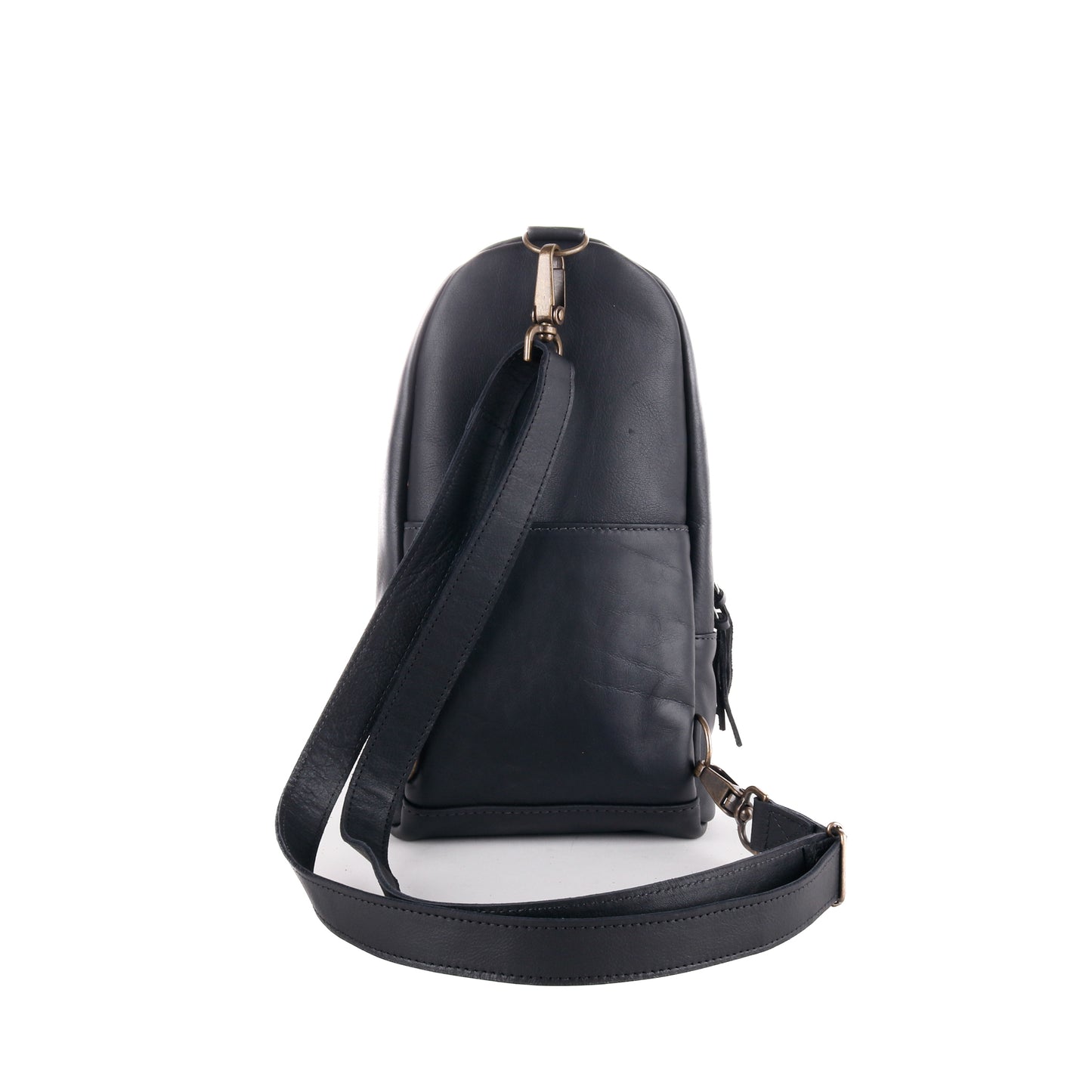CROSSBODY SLING 2.0 - FULL LEATHER - NEW MOON ICON - BLACK