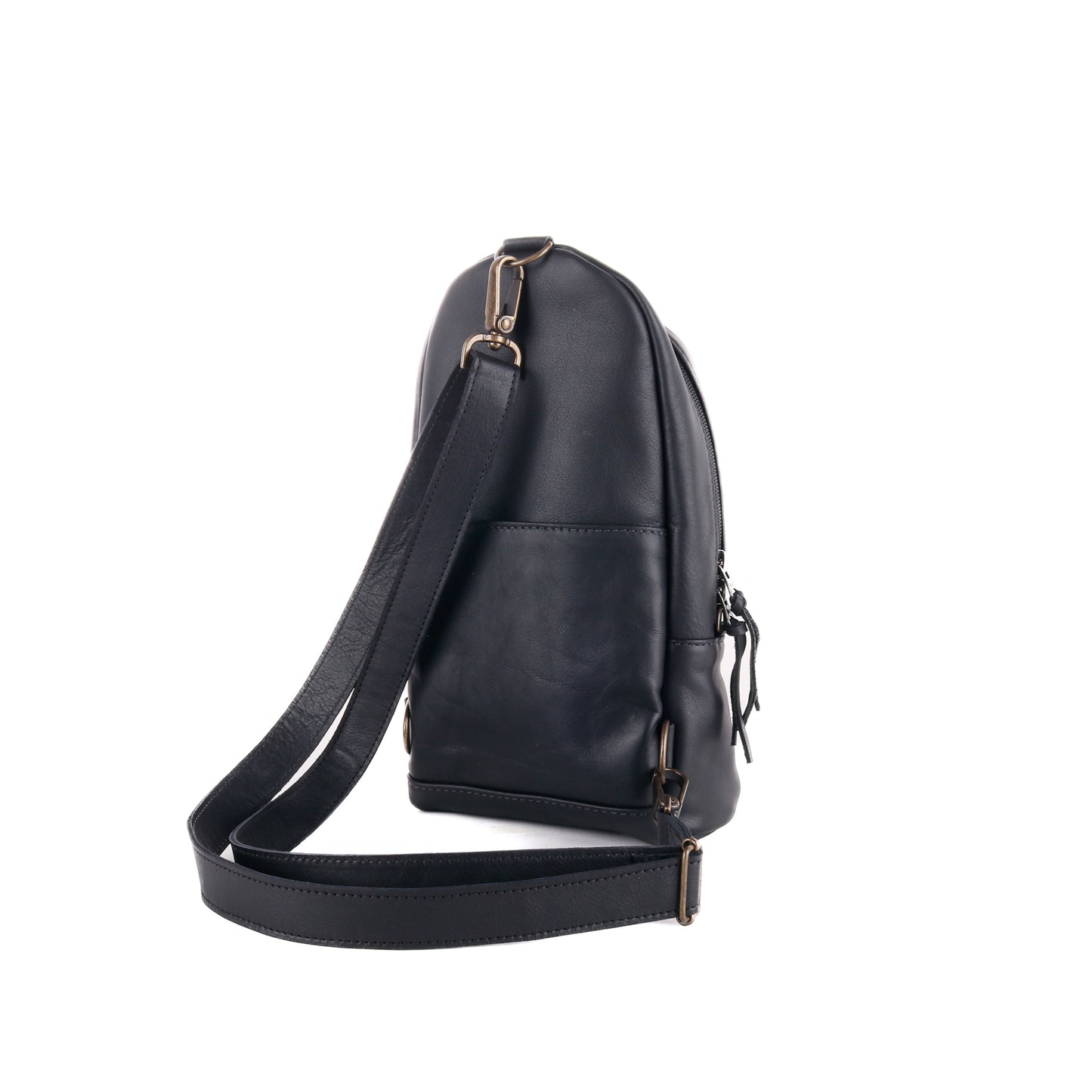 CROSSBODY SLING 2.0 - FULL LEATHER - NEW MOON ICON - BLACK