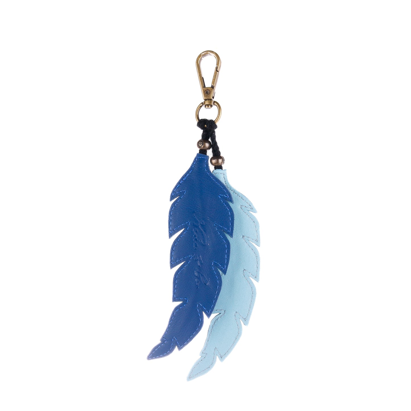 DOUBLE FEATHER CHARM - SKY & ROYAL