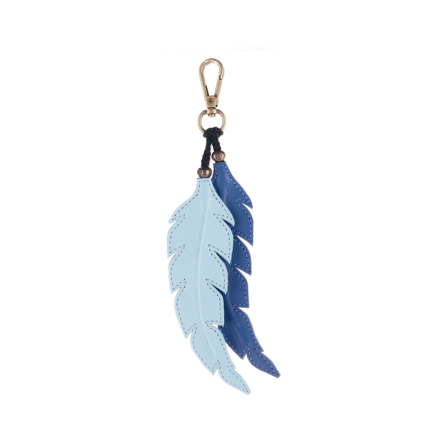 DOUBLE FEATHER CHARM - SKY & ROYAL