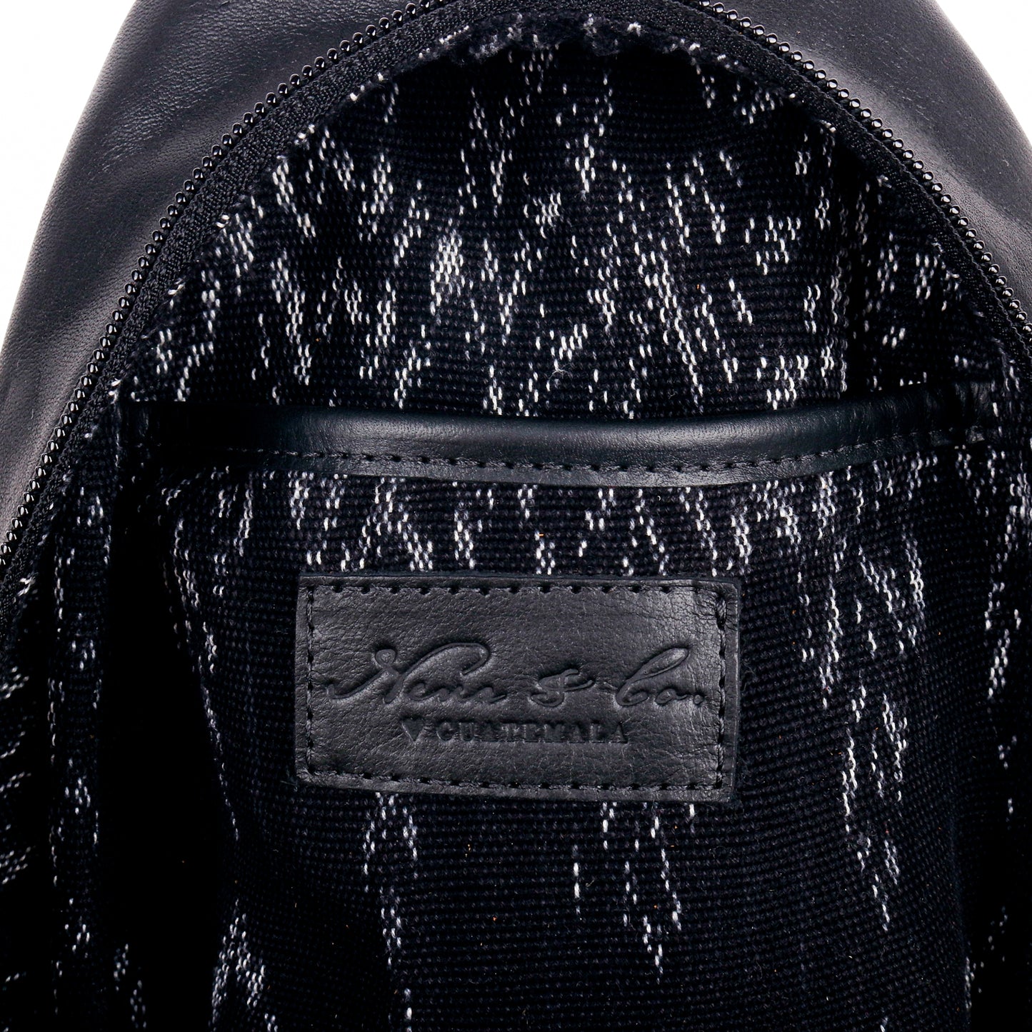 CROSSBODY SLING - 10 YEAR ANNIVERSARY - EMBROIDERED LEATHER IN PINK - BLACK
