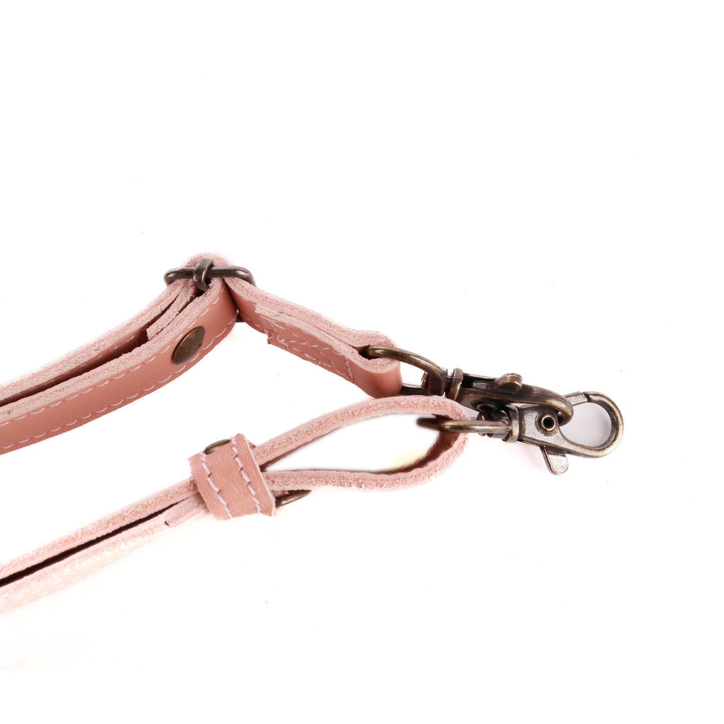 VIVI ADJUSTABLE BAG STRAP - BREAST CANCER AWARENESS CAPSULE - LEATHER - ROSE PINK