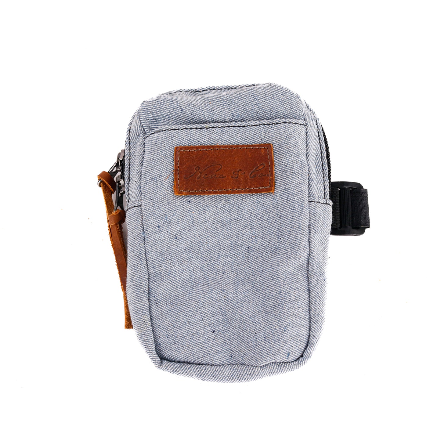 TUMBLER ACCESSORY POUCH - UPCYCLED DENIM - CAFE