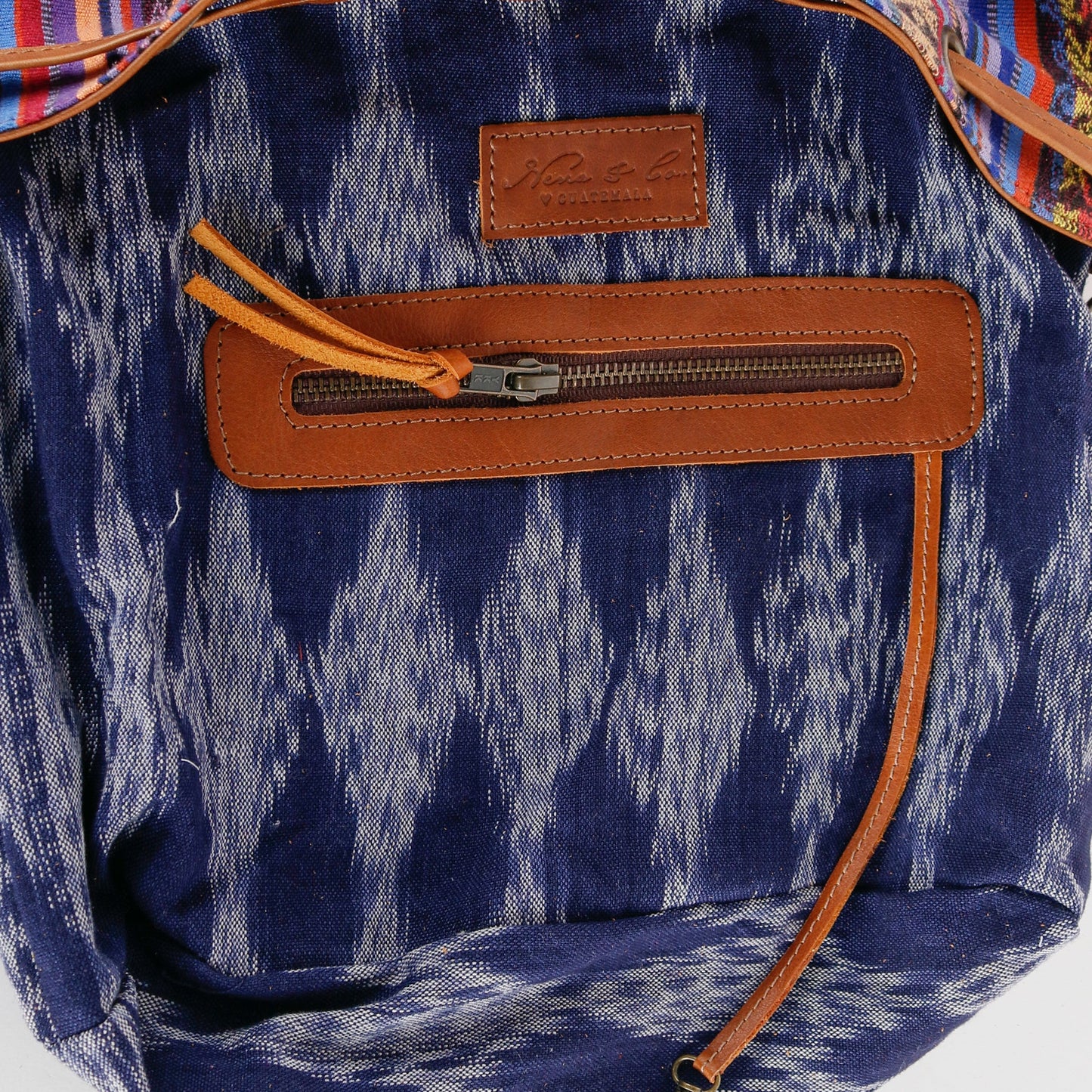 DRAWSTRING BUCKET BAG - BUTTERFLY CORTE - CAFE - NO. 15956