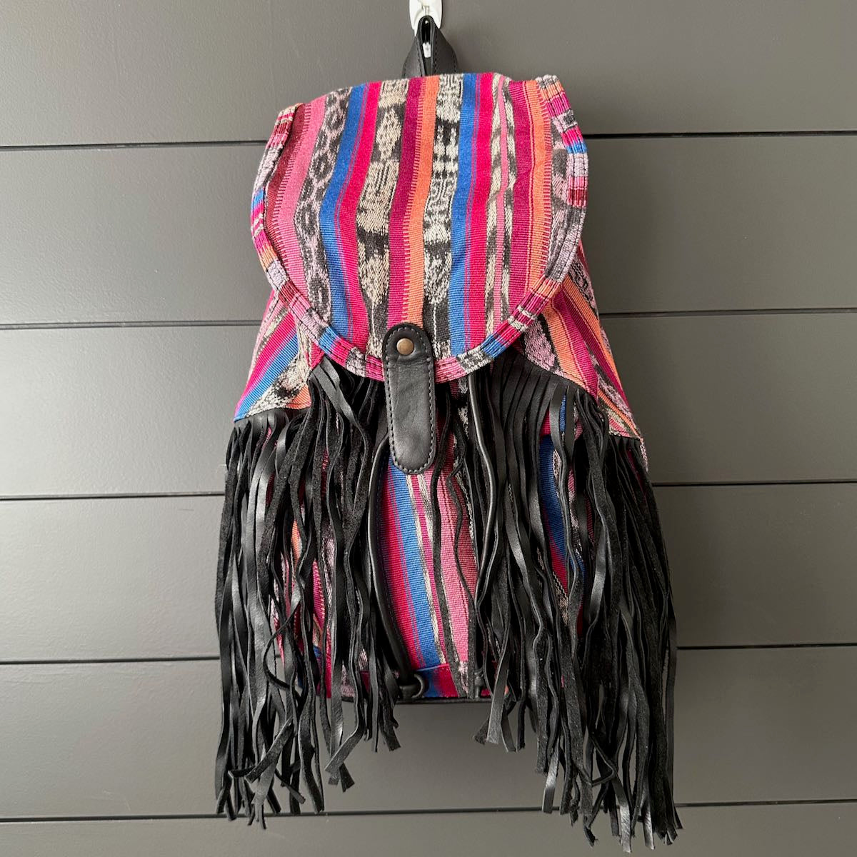 FRINGE BACKPACK - OOAK CORTE - BLACK - NO. 24169