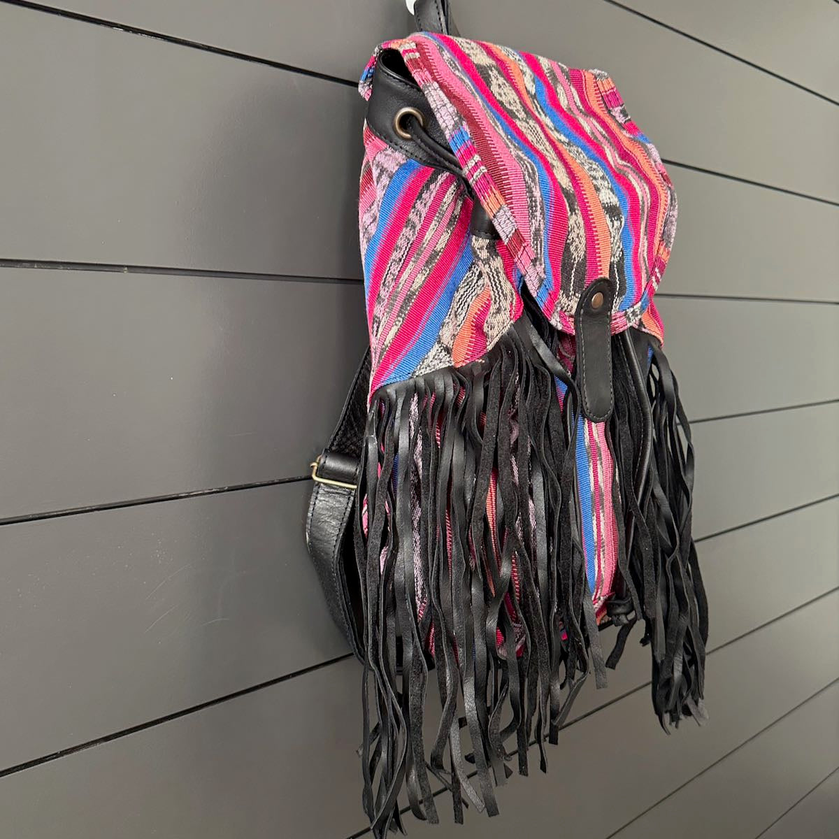 FRINGE BACKPACK - OOAK CORTE - BLACK - NO. 24169