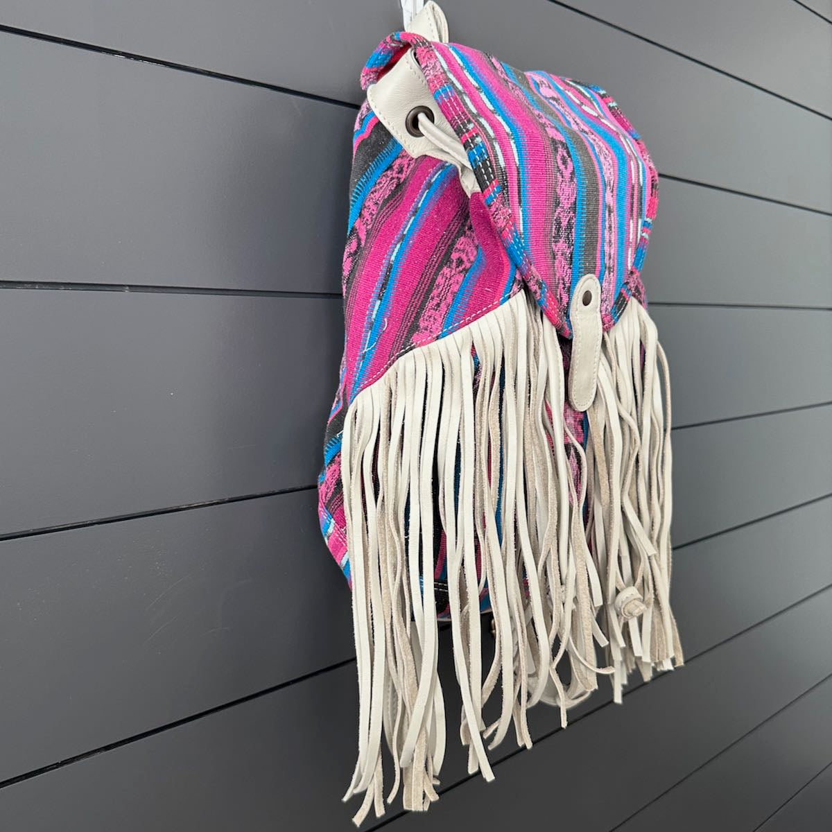 FRINGE BACKPACK - OOAK CORTE - BONE - NO. 24165