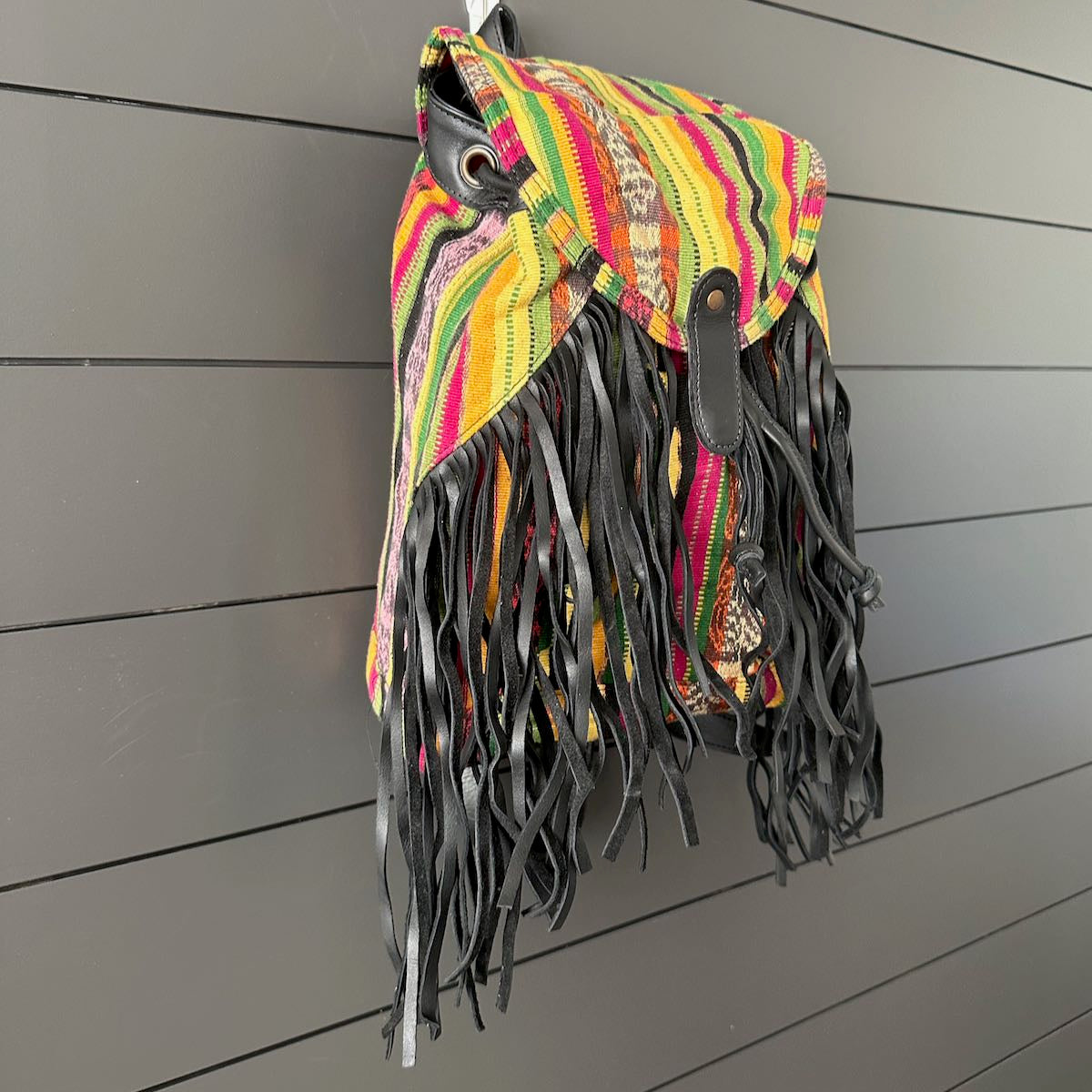 FRINGE BACKPACK - OOAK CORTE - BLACK - NO. 24172