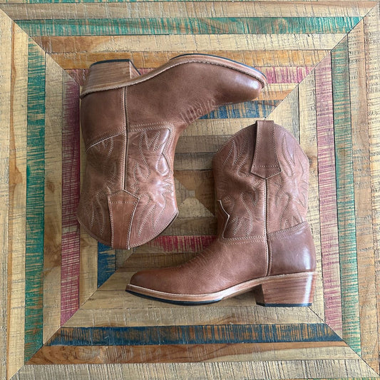 **SAMPLE** ADELA WESTERN BOOTS - CAFE - NO. 47827
