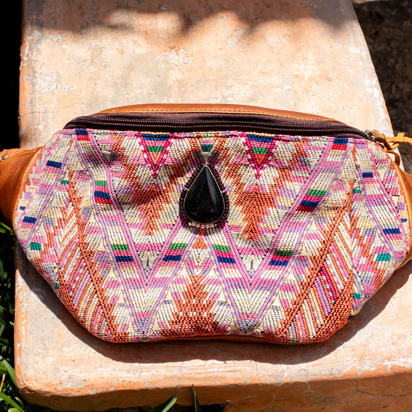 EL DON MANNY PACK WITH JADE - OOAK HUIPIL - CAFE - NO. 16722