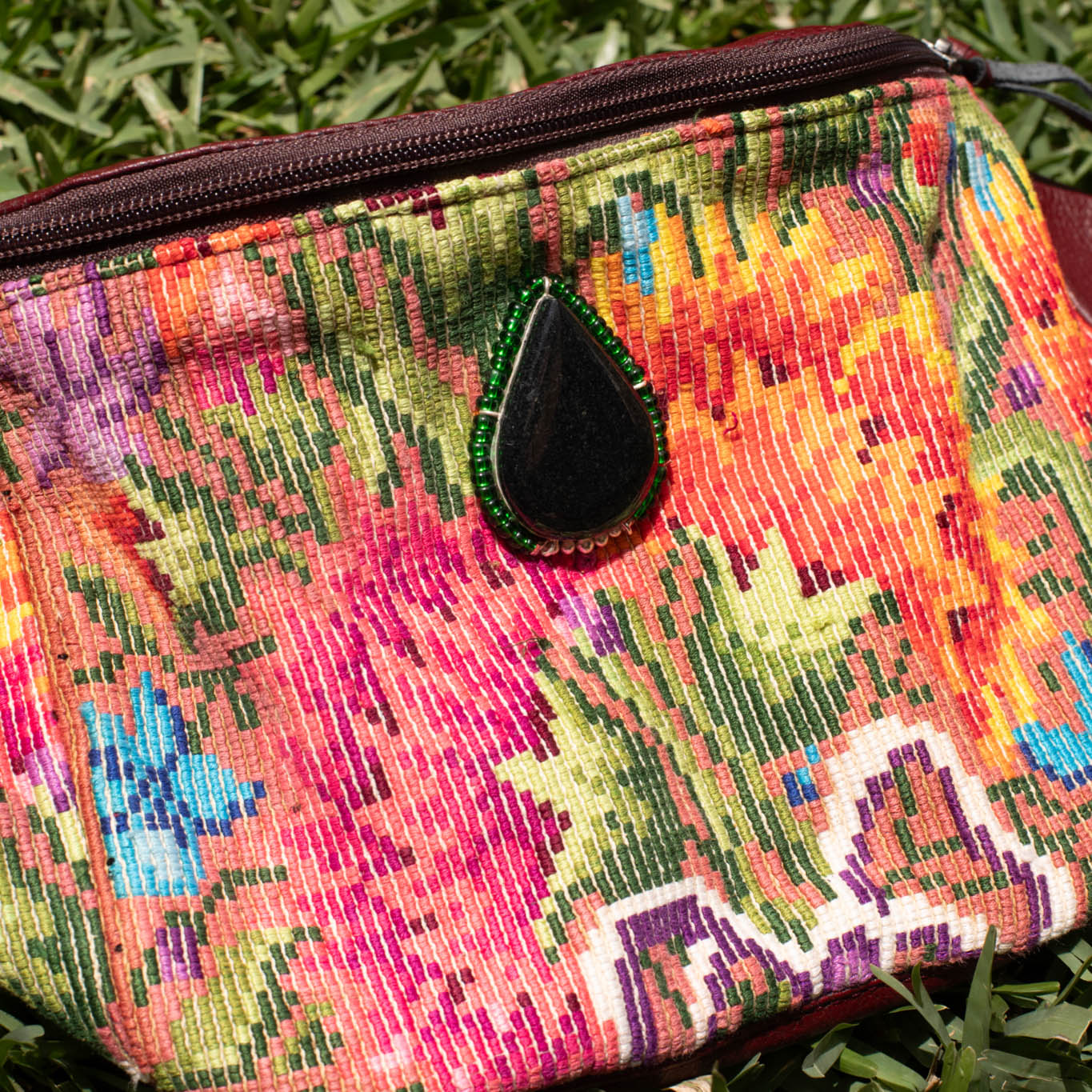 EL DON MANNY PACK WITH JADE - OOAK HUIPIL - AMARANTH - NO. 16720