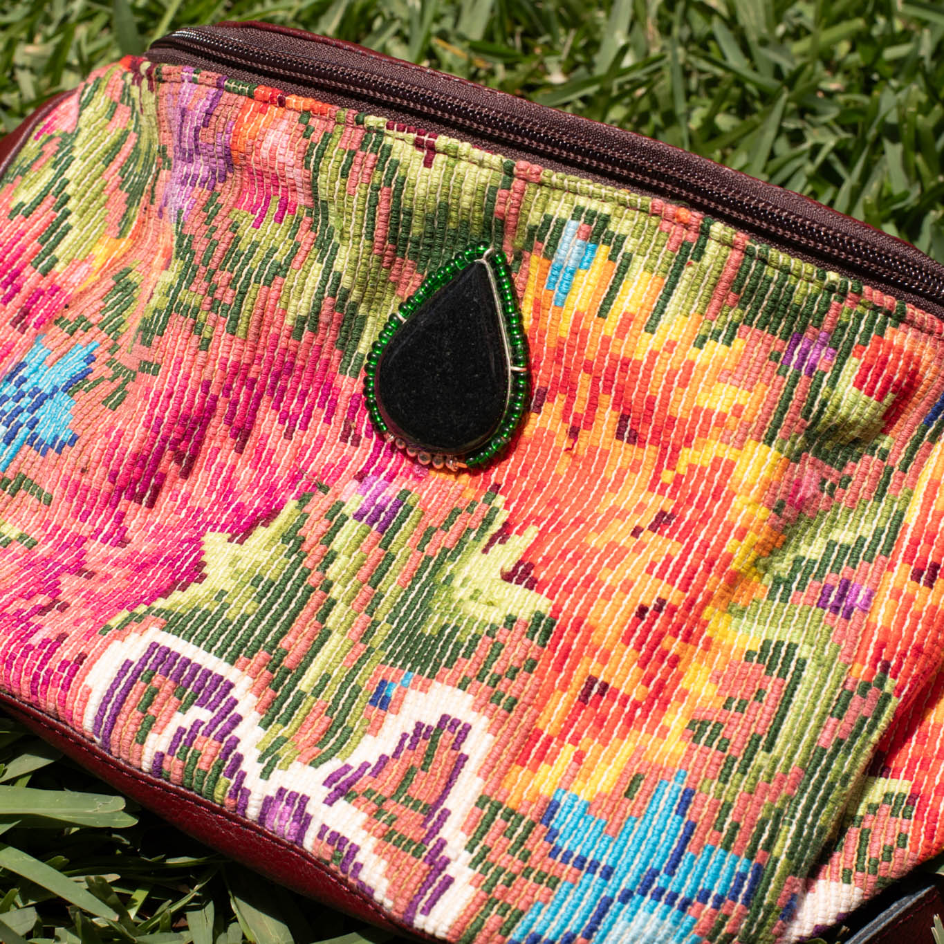 EL DON MANNY PACK WITH JADE - OOAK HUIPIL - AMARANTH - NO. 16720