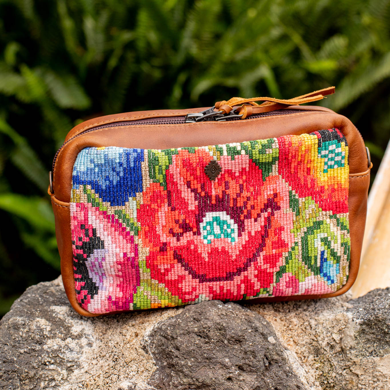 WANDER CROSSBODY BAG + STRAP SET - OOAK HUIPIL - CAFE - NO. 16727