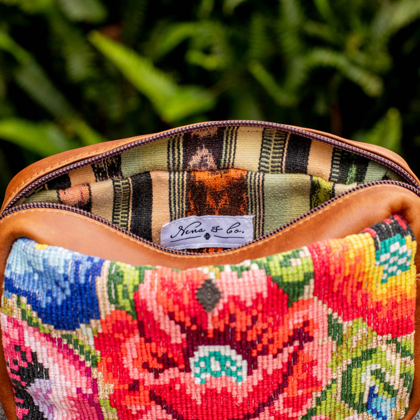 WANDER CROSSBODY BAG + STRAP SET - OOAK HUIPIL - CAFE - NO. 16727