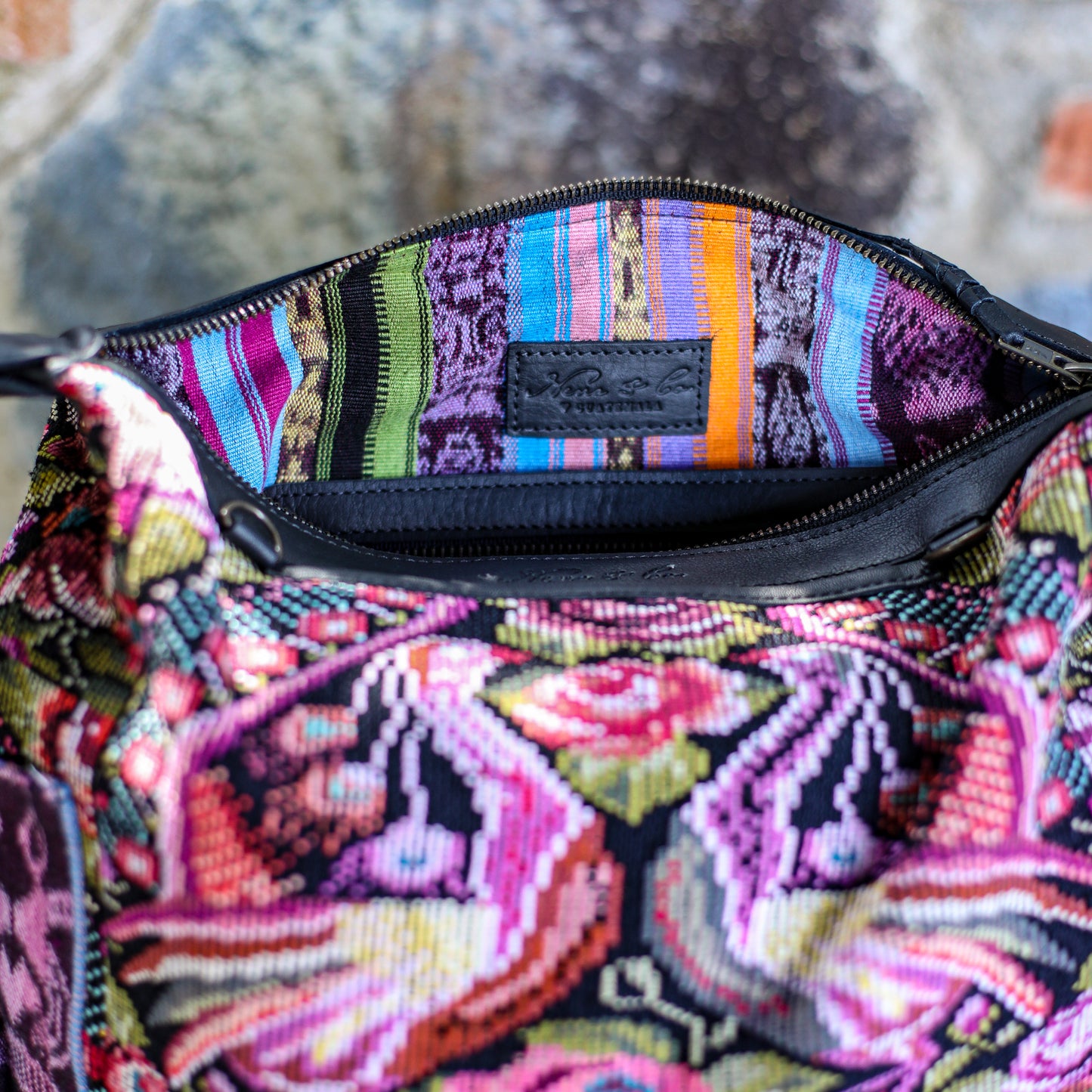 BEATRIZ MCDB + DIAMANTE STRAP - OOAK HUIPIL - BLACK - 19592