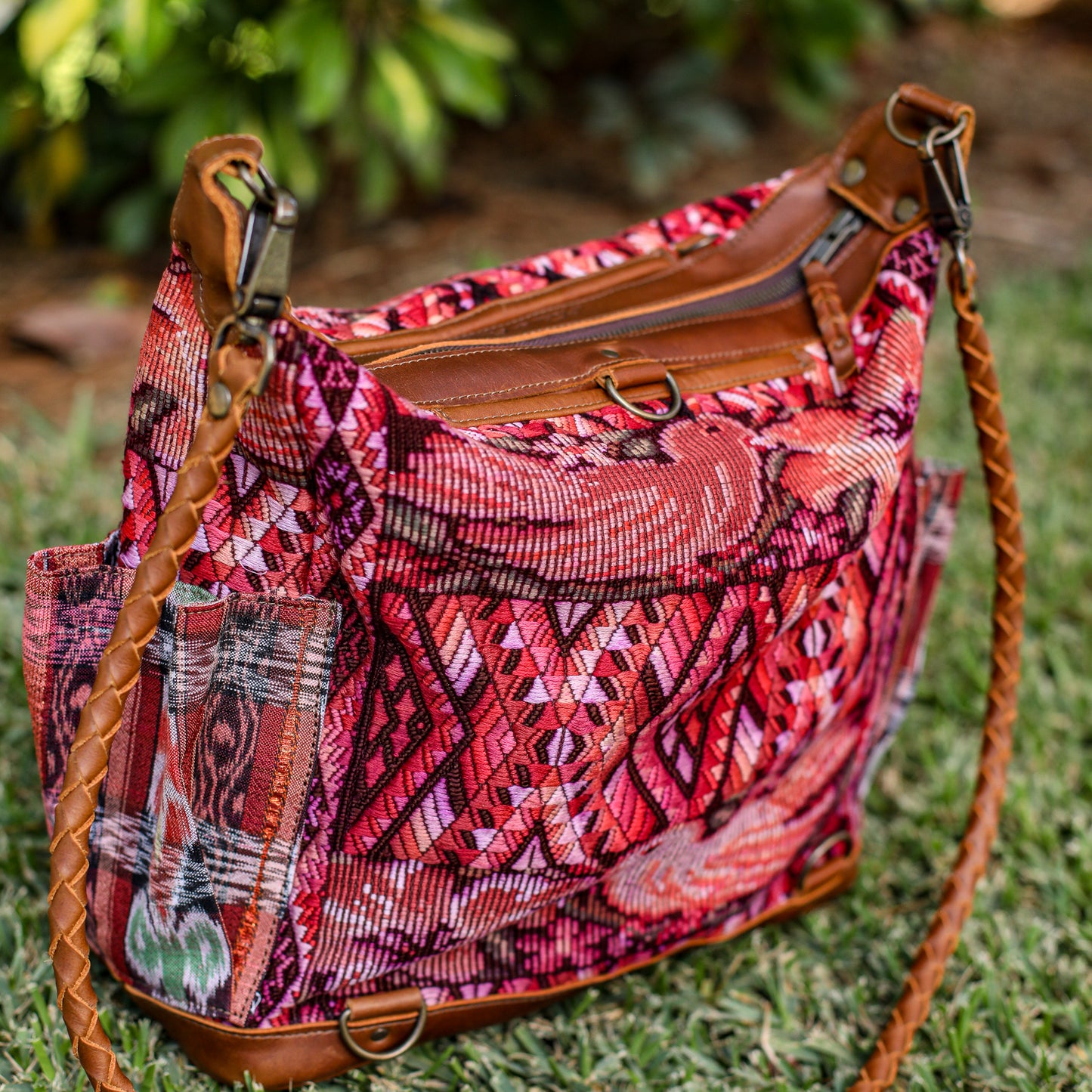 BEATRIZ MCDB + DIAMANTE STRAP - OOAK HUIPIL - CAFE - 19588