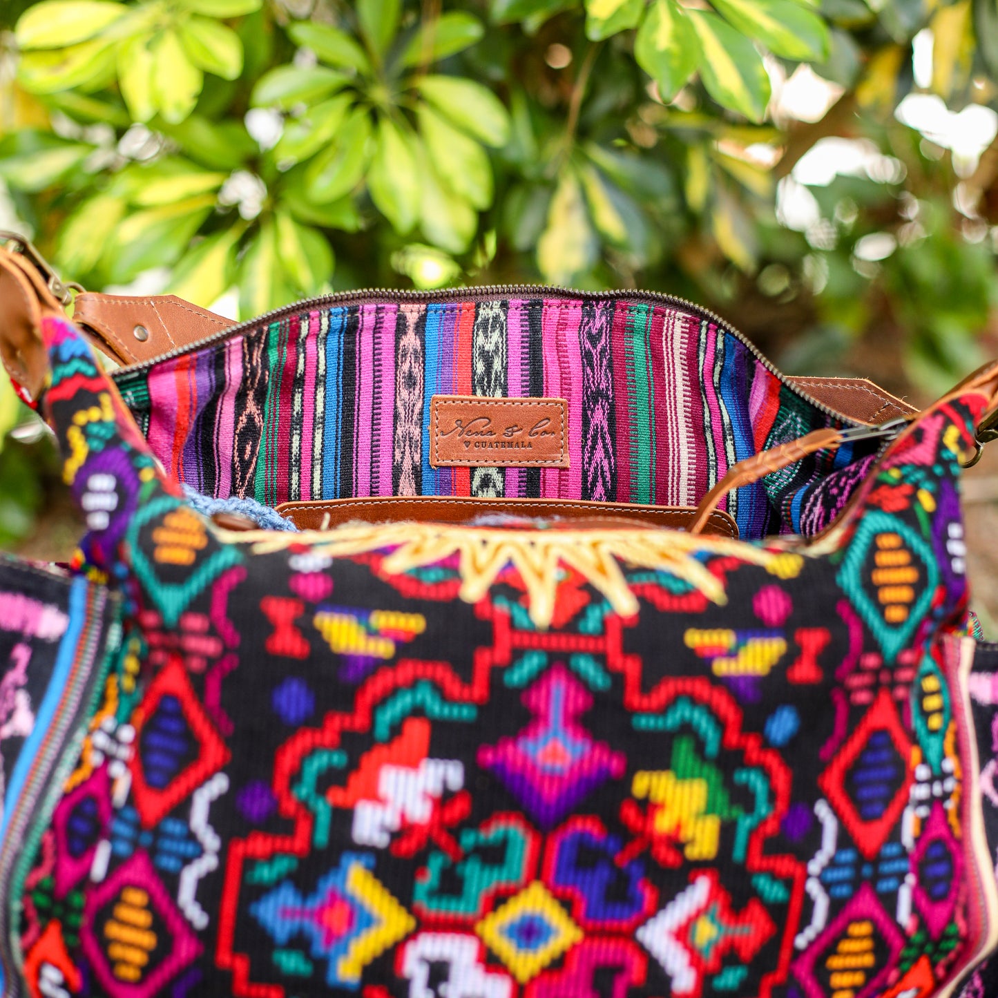 BEATRIZ CDB + DIAMANTE STRAP - OOAK HUIPIL - CAFE - NO. 19569