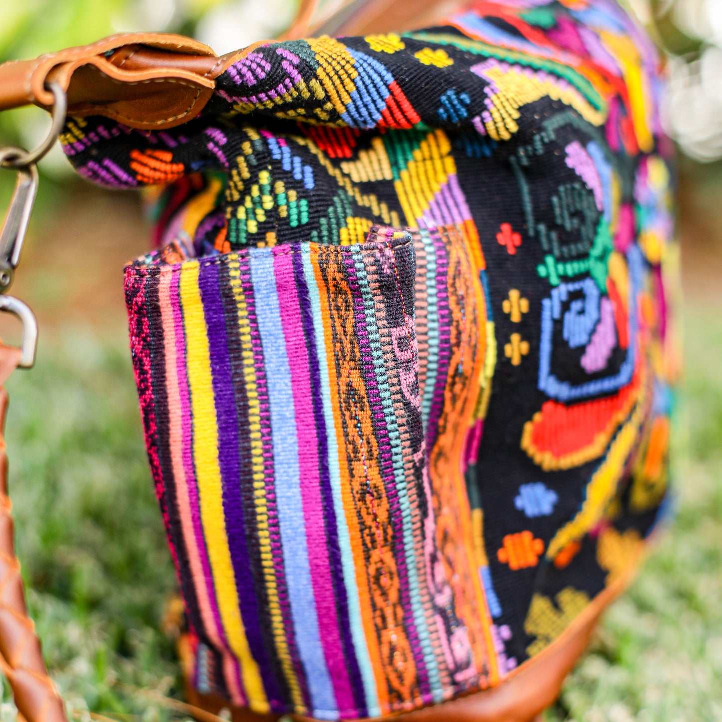 BEATRIZ MCDB + DIAMANTE STRAP - OOAK HUIPIL - CAFE - 19585