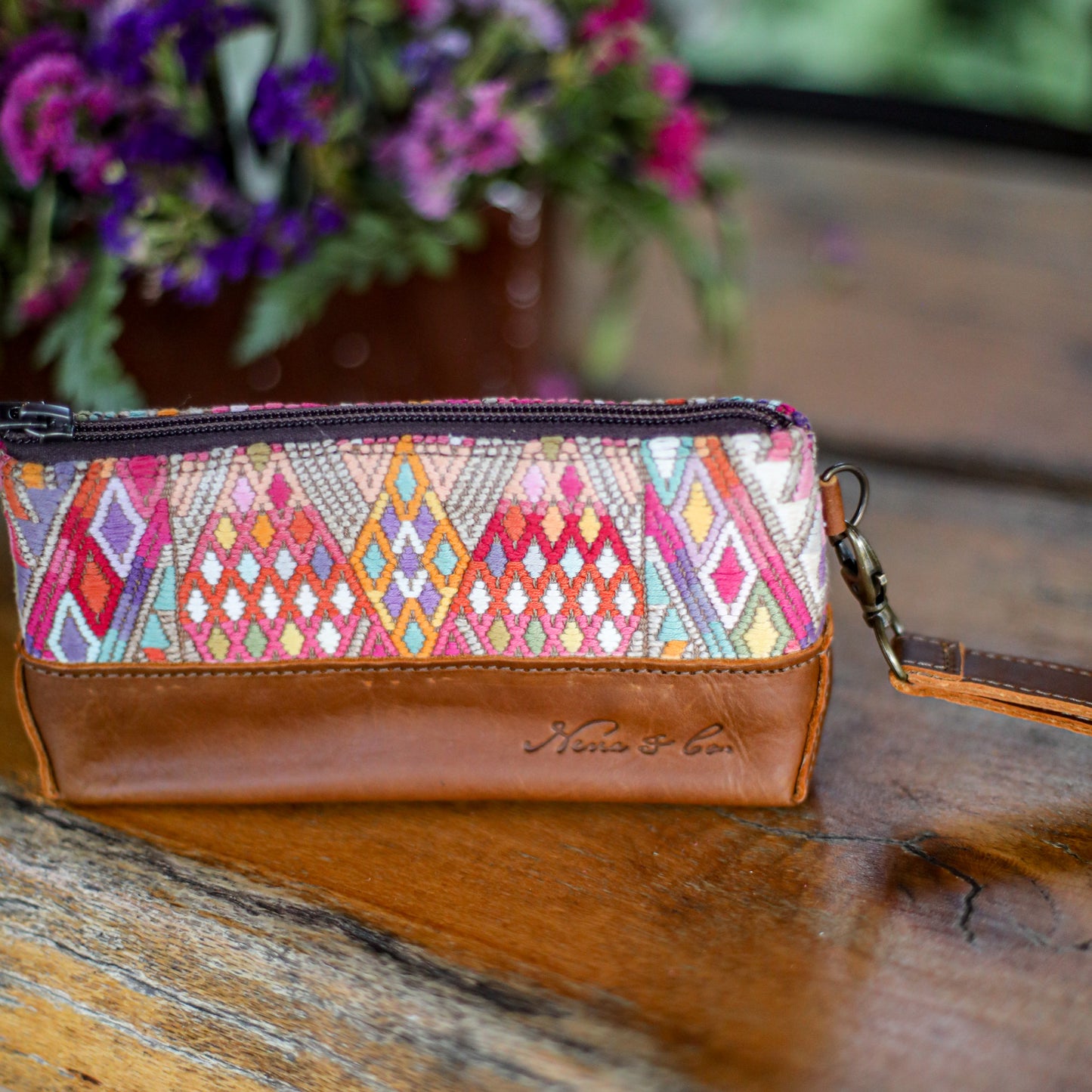 LITTLE BOSS CLUTCH - OOAK HUIPIL - CAFE - NO. 19198