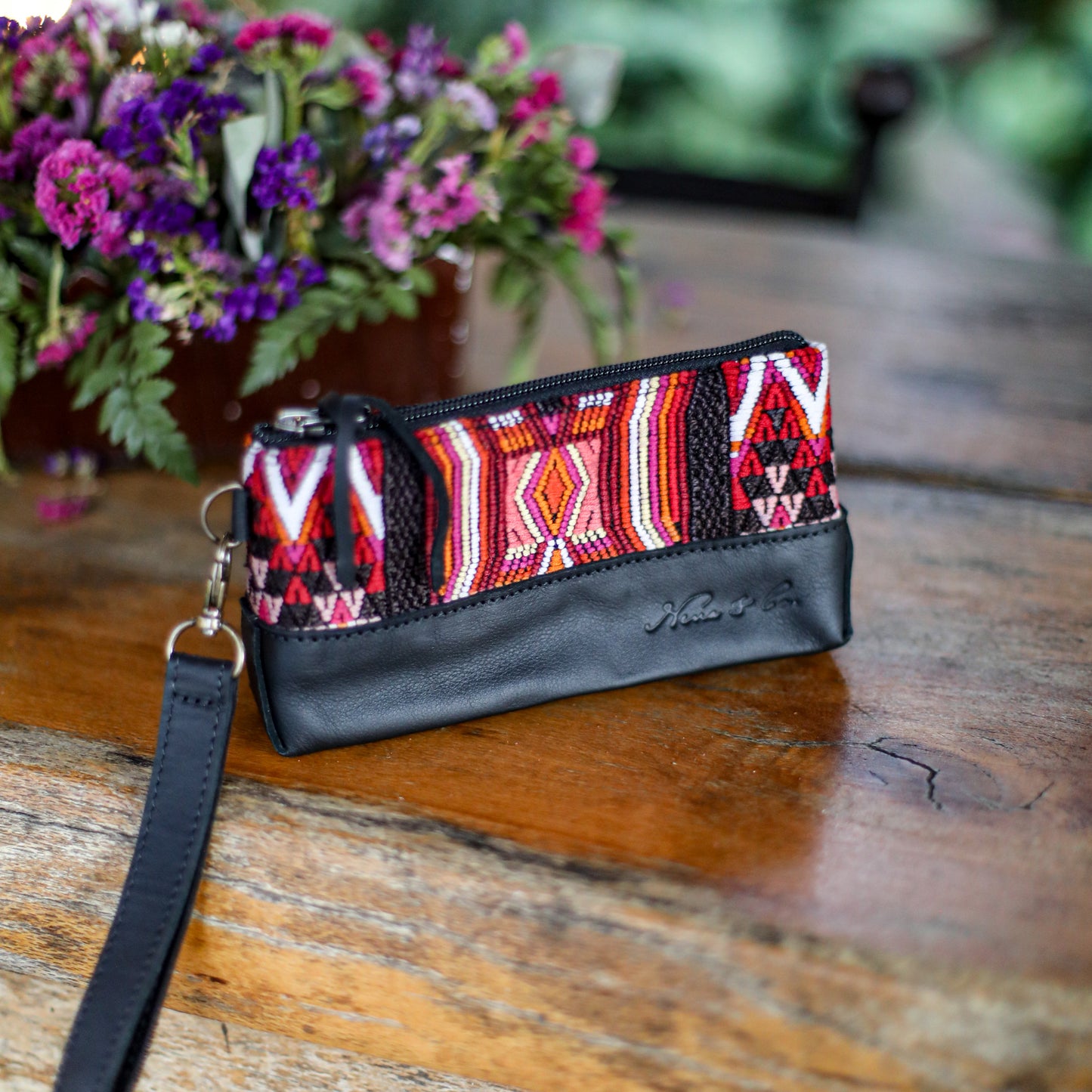 LITTLE BOSS CLUTCH - OOAK HUIPIL - BLACK - NO. 19215
