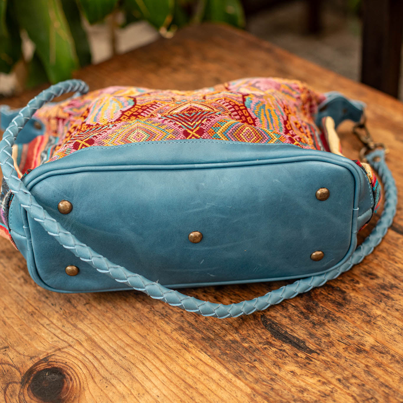BEATRIZ MCDB + DIAMANTE STRAP - OOAK HUIPIL - CERULEAN - NO. 17241