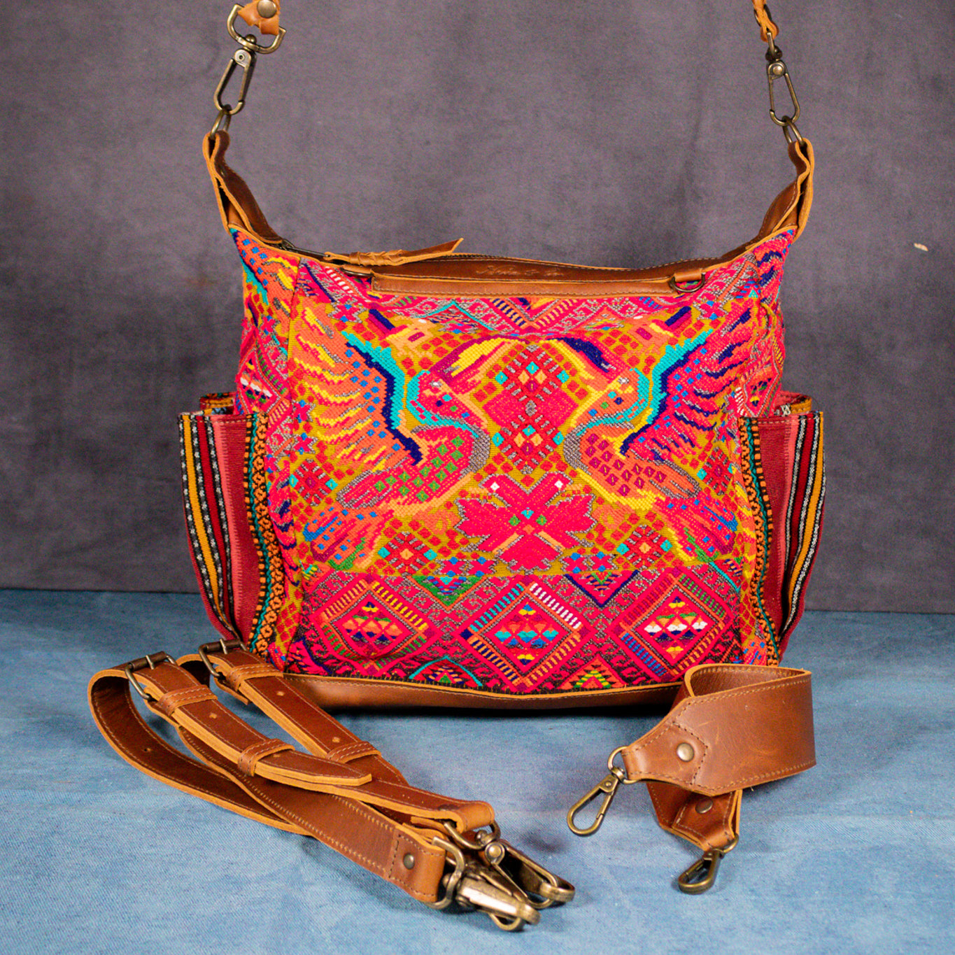 BEATRIZ MCDB + DIAMANTE STRAP - OOAK HUIPIL - CAFE -  NO. 16418