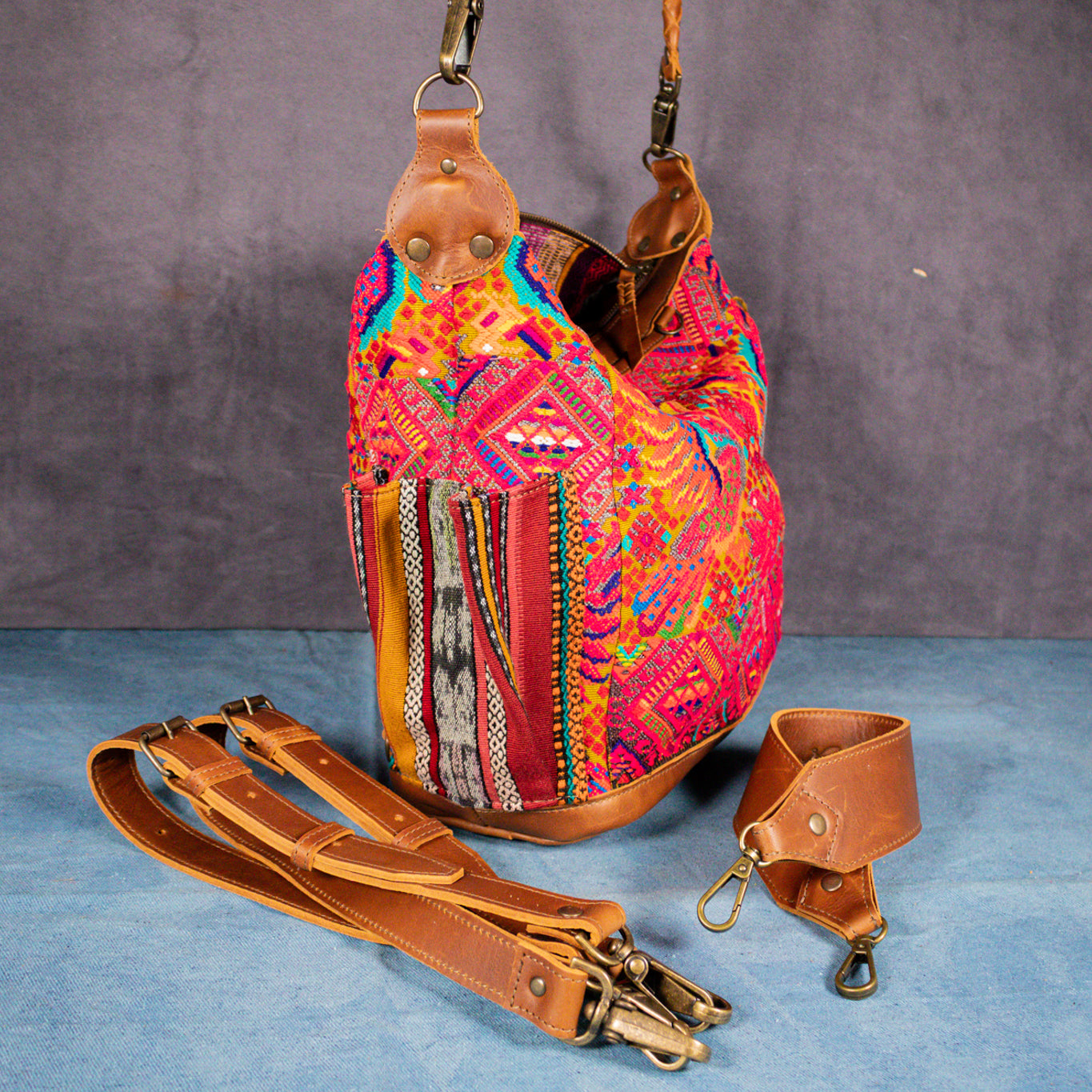 BEATRIZ MCDB + DIAMANTE STRAP - OOAK HUIPIL - CAFE -  NO. 16418