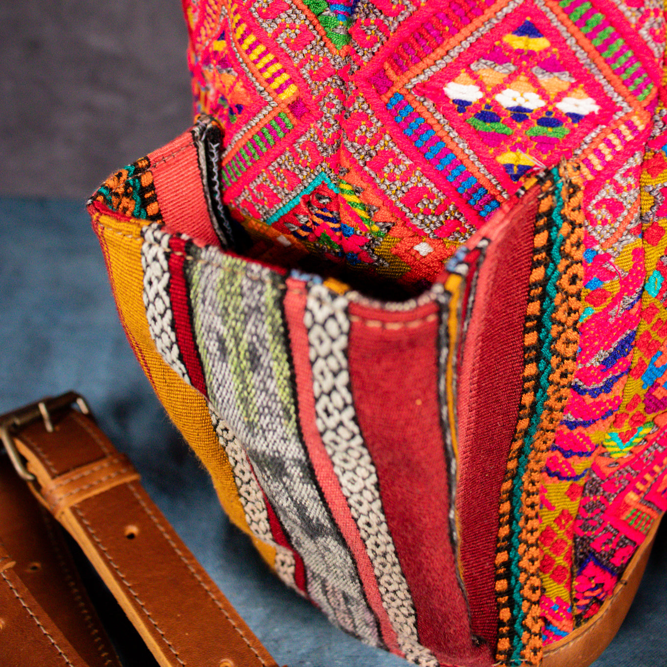 BEATRIZ MCDB + DIAMANTE STRAP - OOAK HUIPIL - CAFE -  NO. 16418
