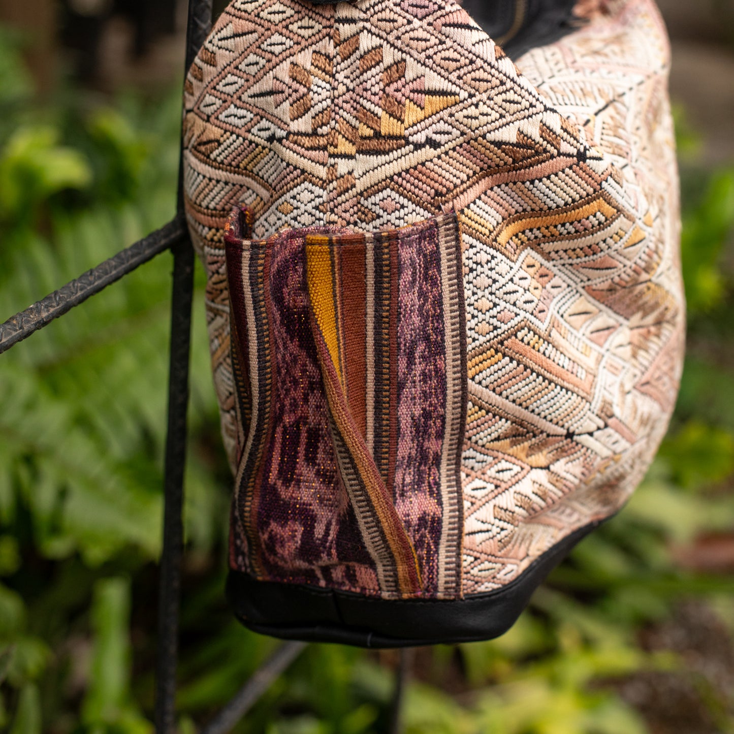 BEATRIZ MCDB + DIAMANTE STRAP - OOAK HUIPIL - BLACK - NO. 17205