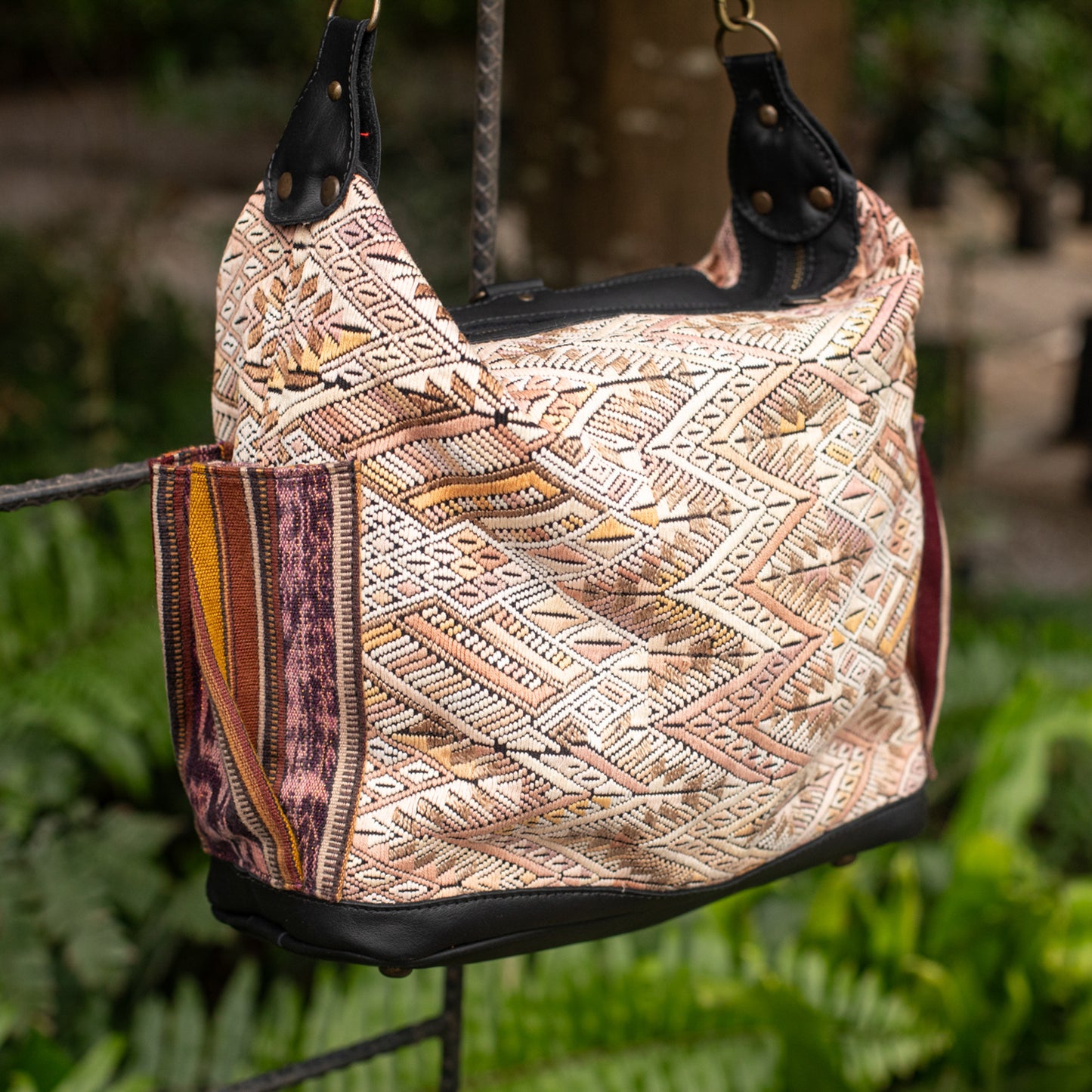 BEATRIZ MCDB + DIAMANTE STRAP - OOAK HUIPIL - BLACK - NO. 17205