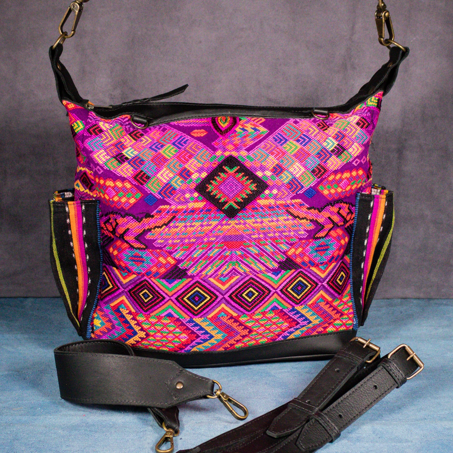 BEATRIZ MCDB + DIAMANTE STRAP - OOAK HUIPIL - BLACK - NO. 16428
