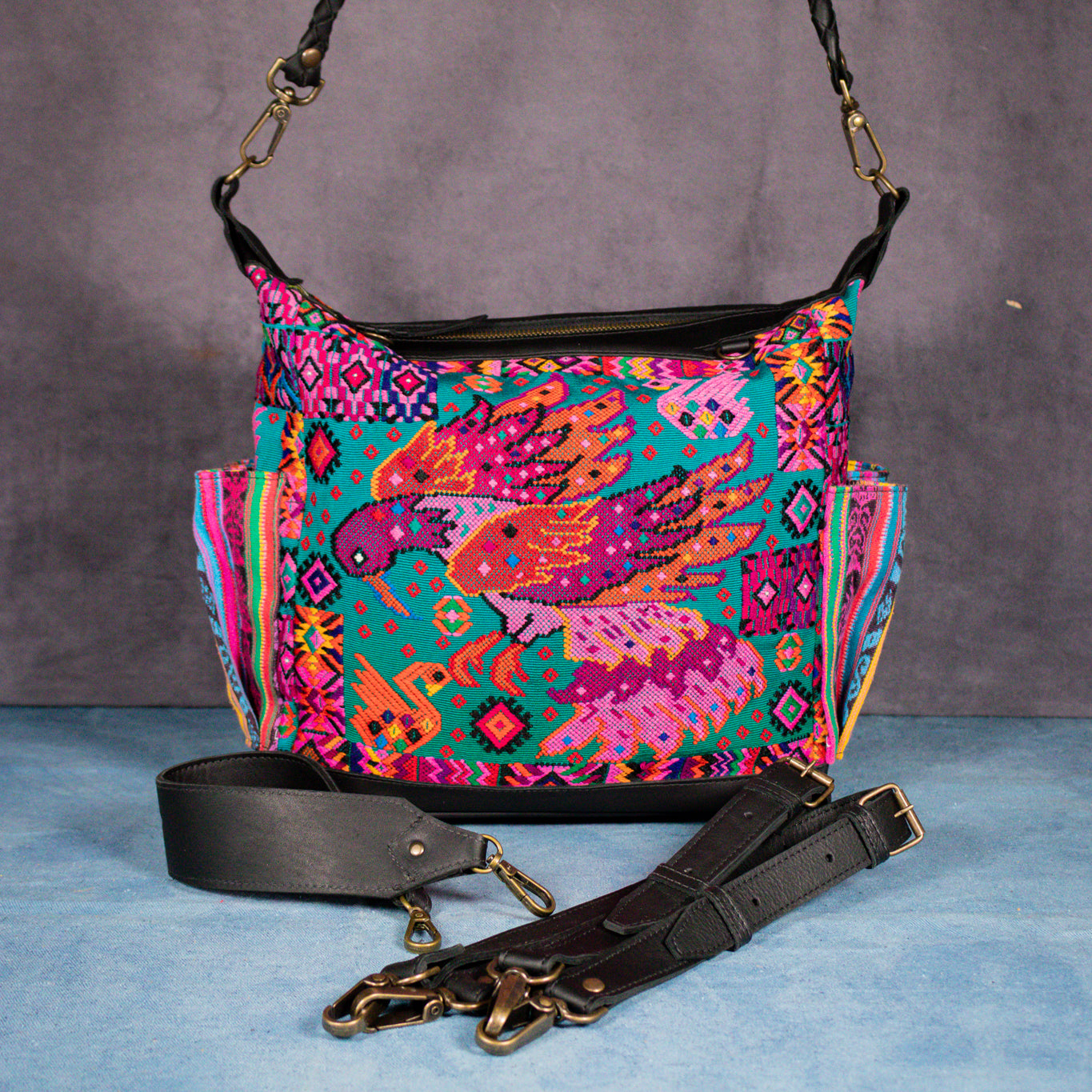 BEATRIZ MCDB + DIAMANTE STRAP - OOAK HUIPIL - BLACK - NO. 16427