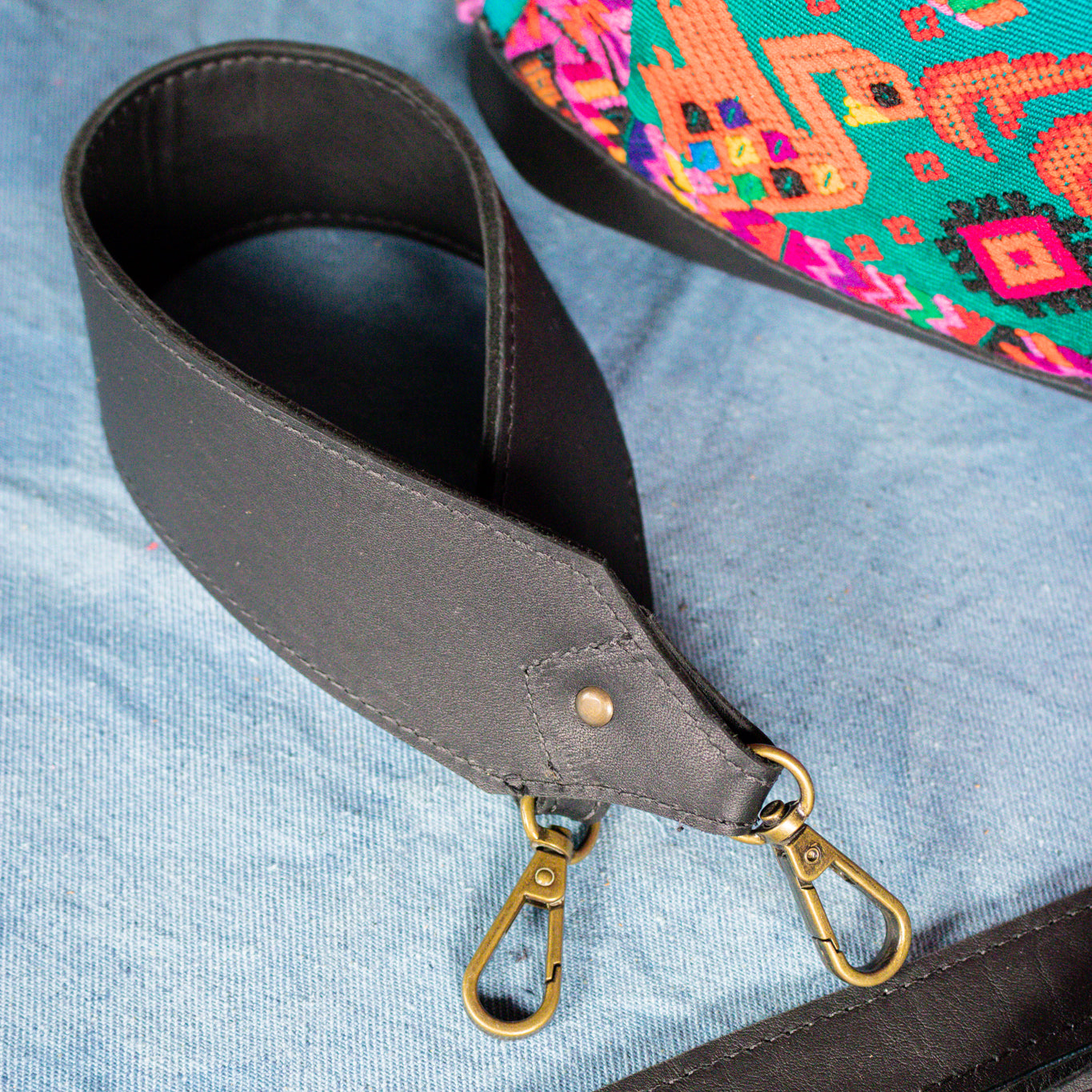BEATRIZ MCDB + DIAMANTE STRAP - OOAK HUIPIL - BLACK - NO. 16427