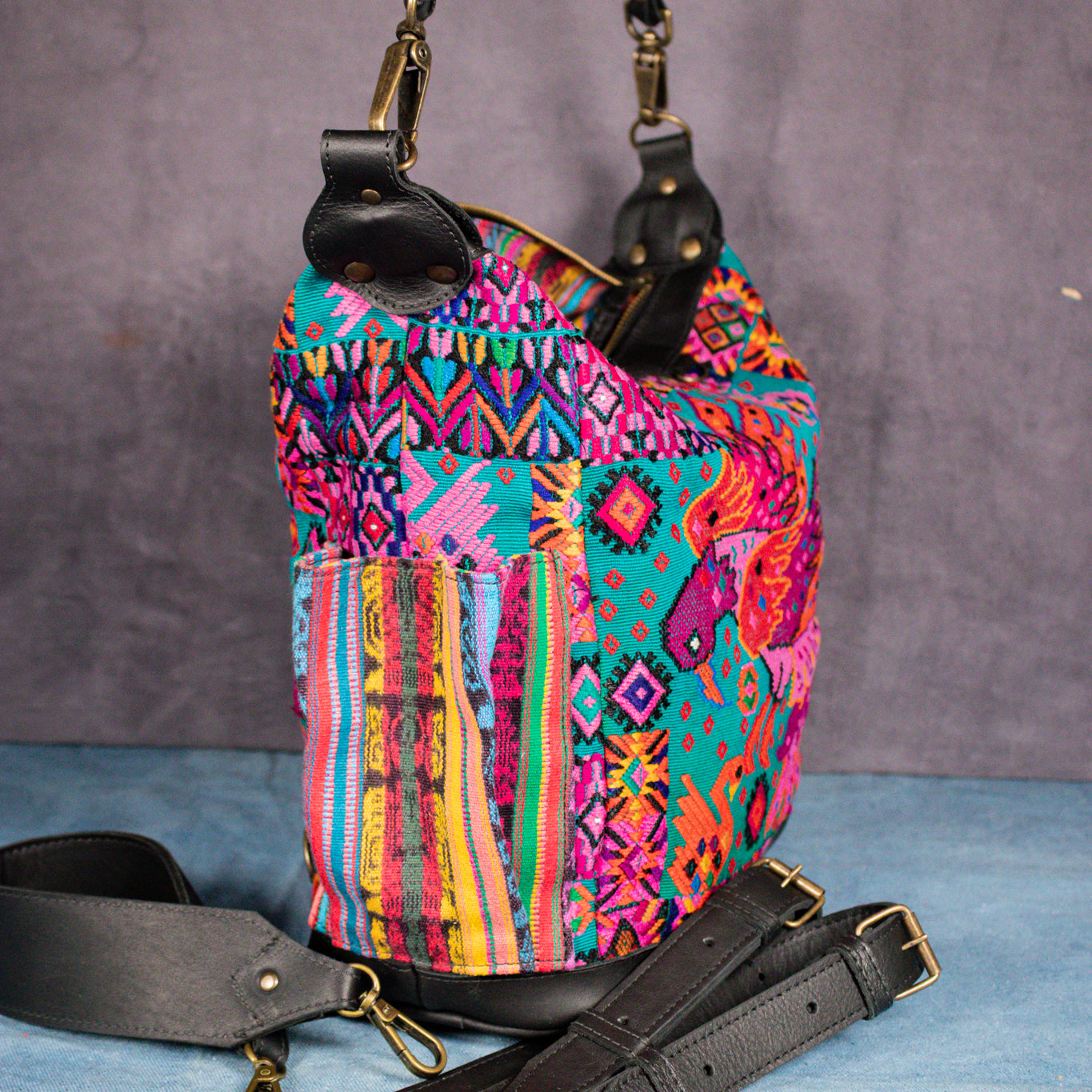 BEATRIZ MCDB + DIAMANTE STRAP - OOAK HUIPIL - BLACK - NO. 16427