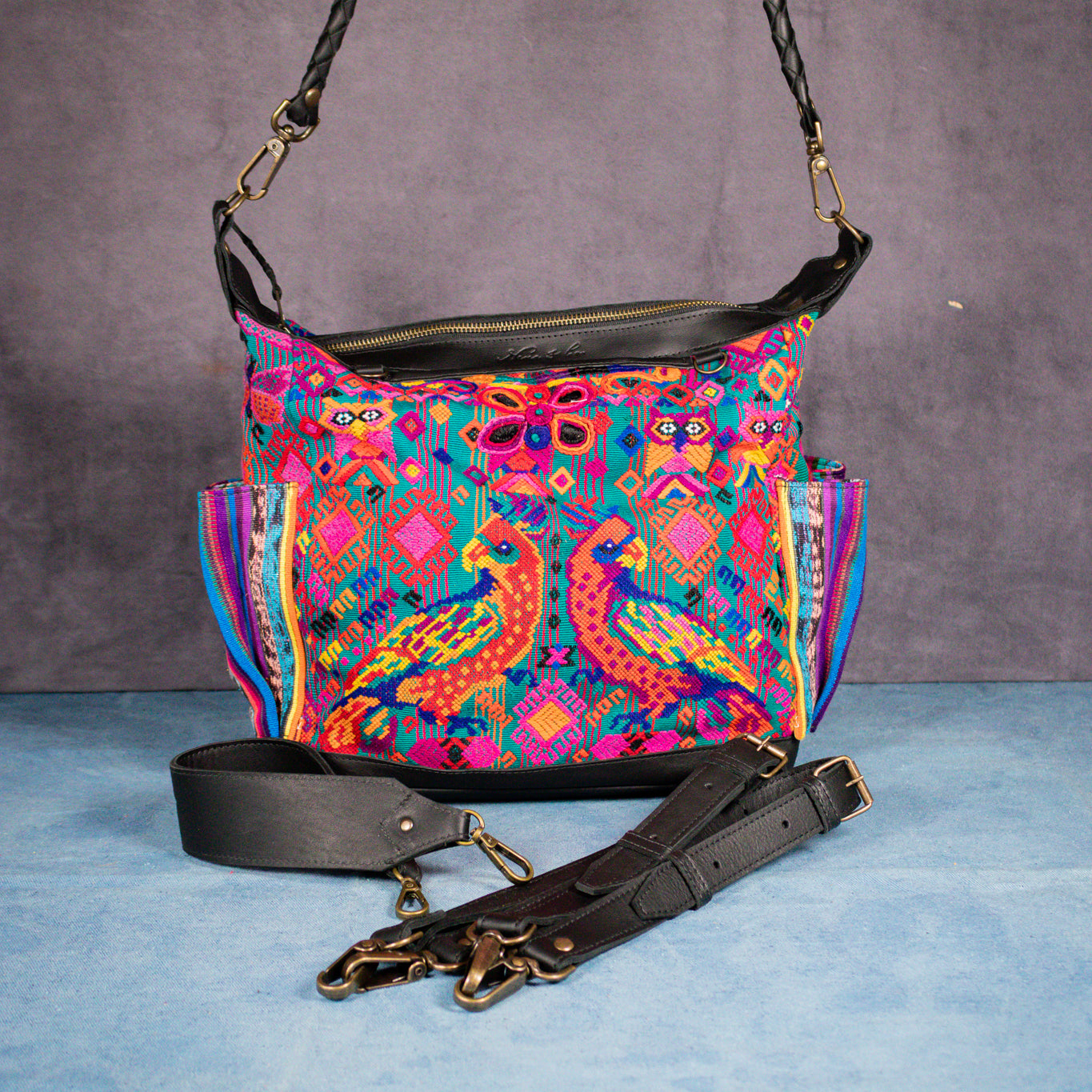 BEATRIZ MCDB + DIAMANTE STRAP - OOAK HUIPIL - BLACK -  NO. 16430