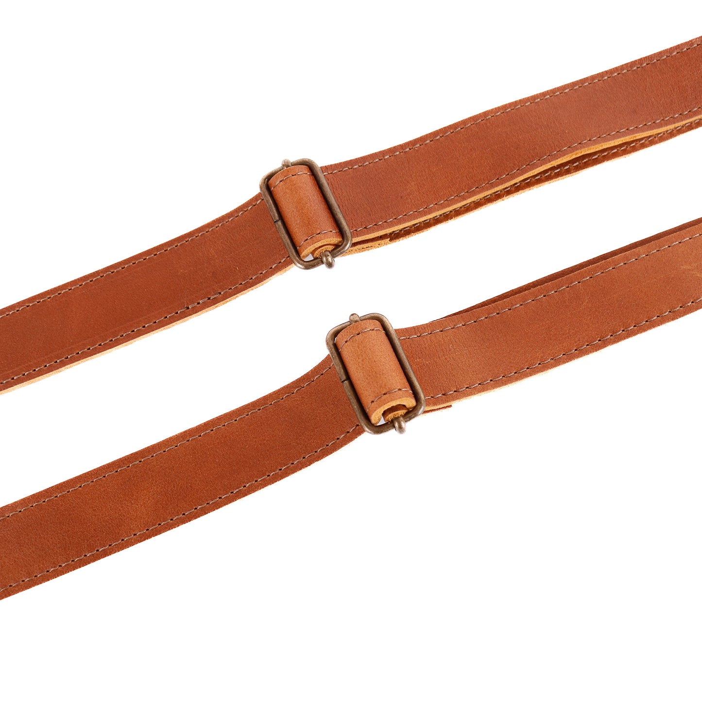 LEATHER BACKPACK STRAP SET - CAFE