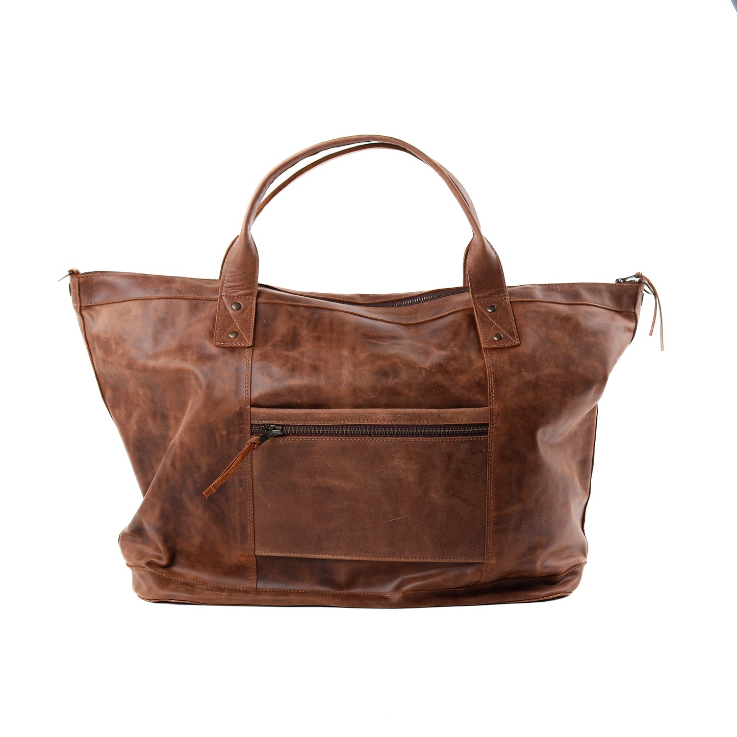 THE PERFECT WEEKENDER - FULL LEATHER - CAOBA