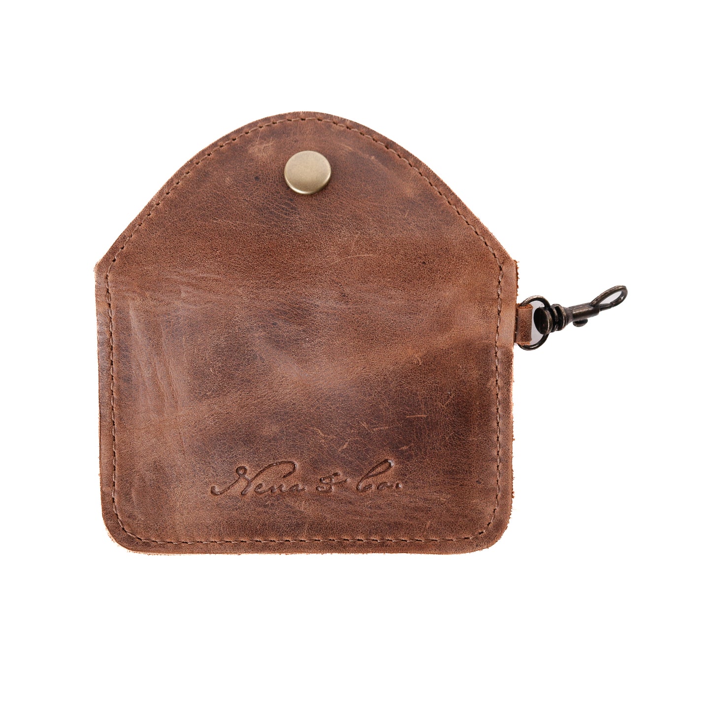 CARD CASE WITH CLASP - FULL LEATHER COLLECTION - CAOBA LEATHER