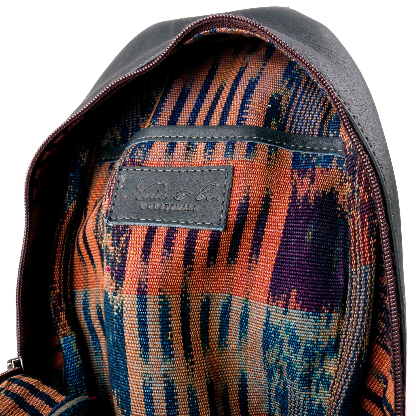 CROSSBODY SLING - FULL LEATHER - NEW MOON ICON - SLATE