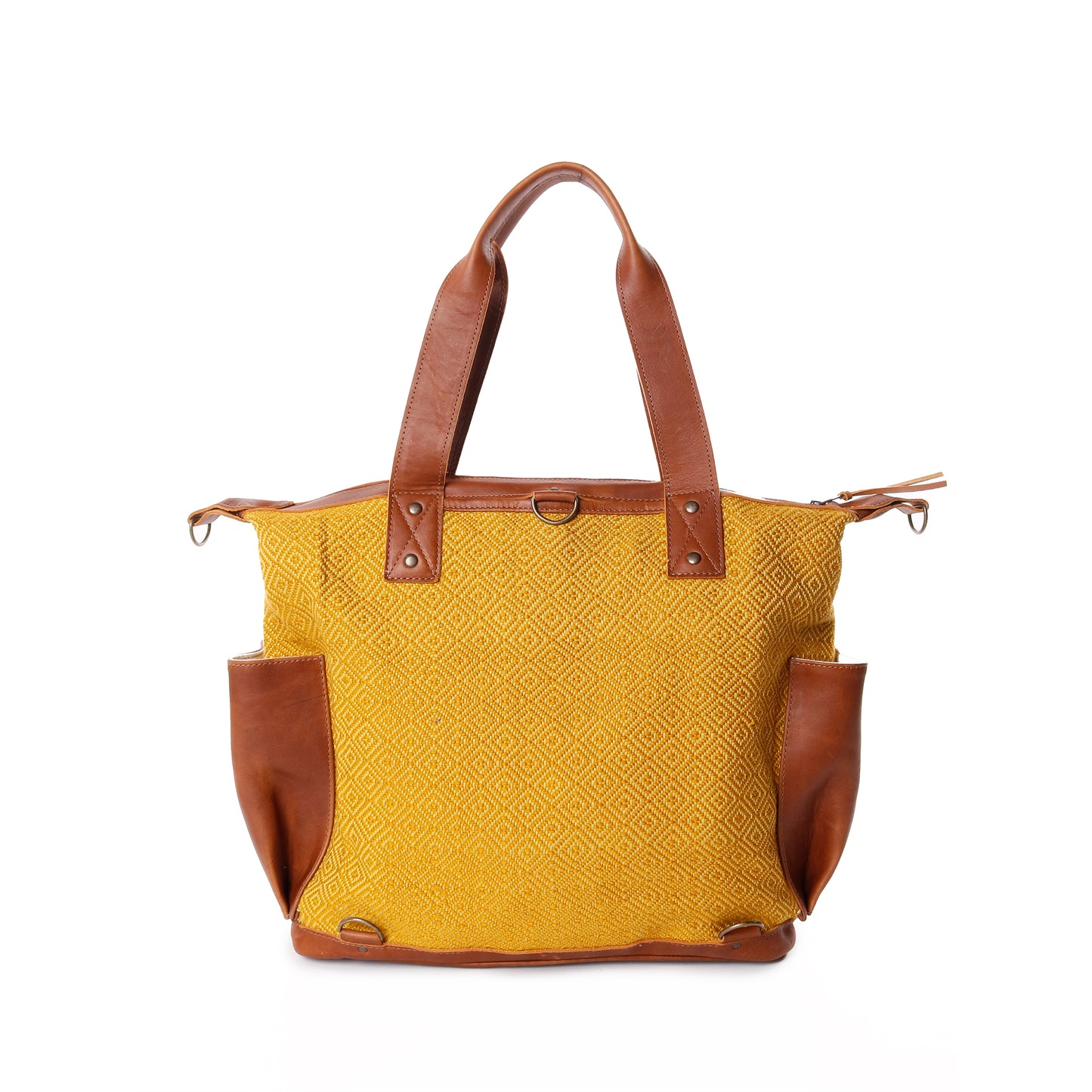 OG REVIVAL CONVERTIBLE DAY BAG - MUSTARD SUNSET - CAFE LEATHER