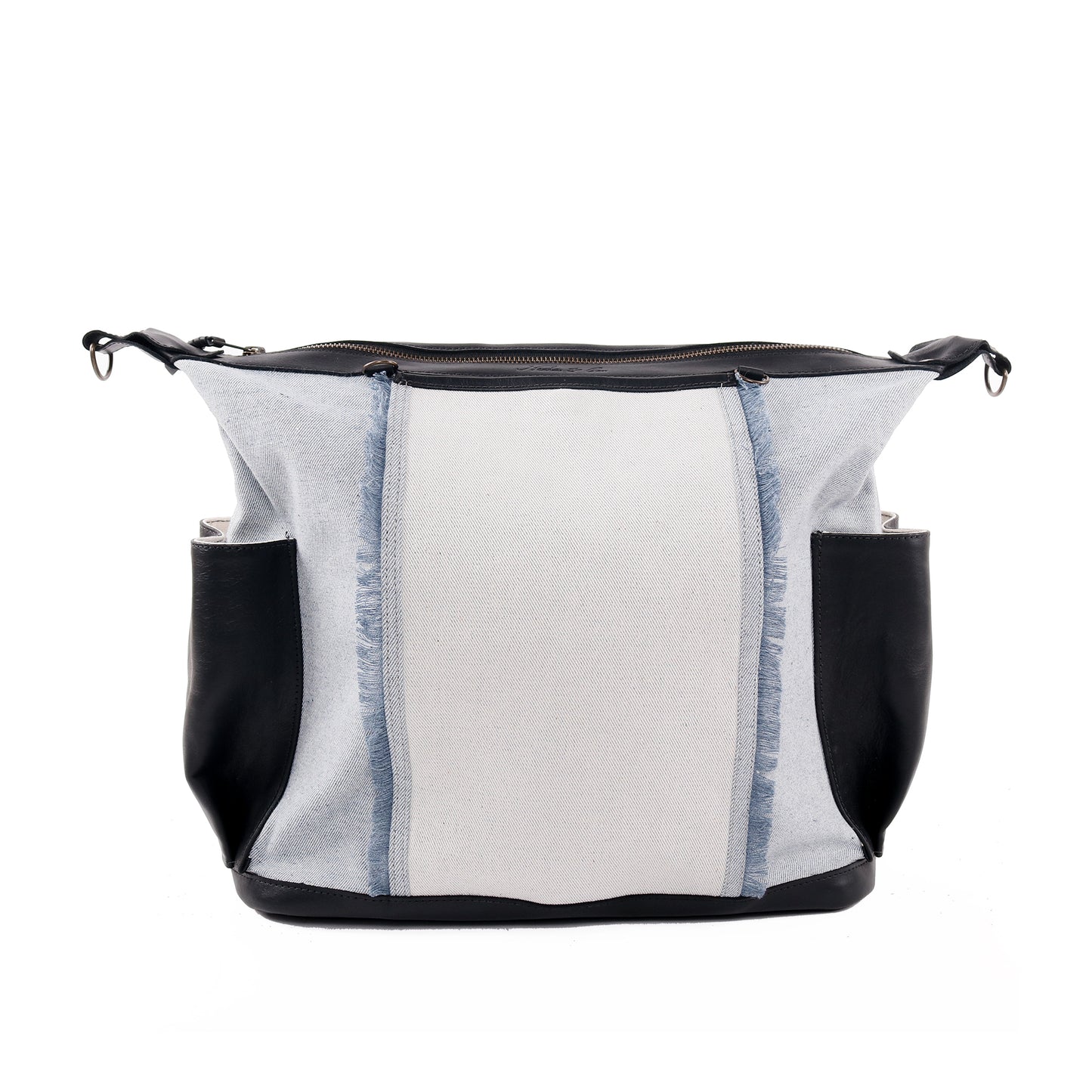 BEATRIZ CDB - FULL UPCYCLED DENIM - BLACK LEATHER