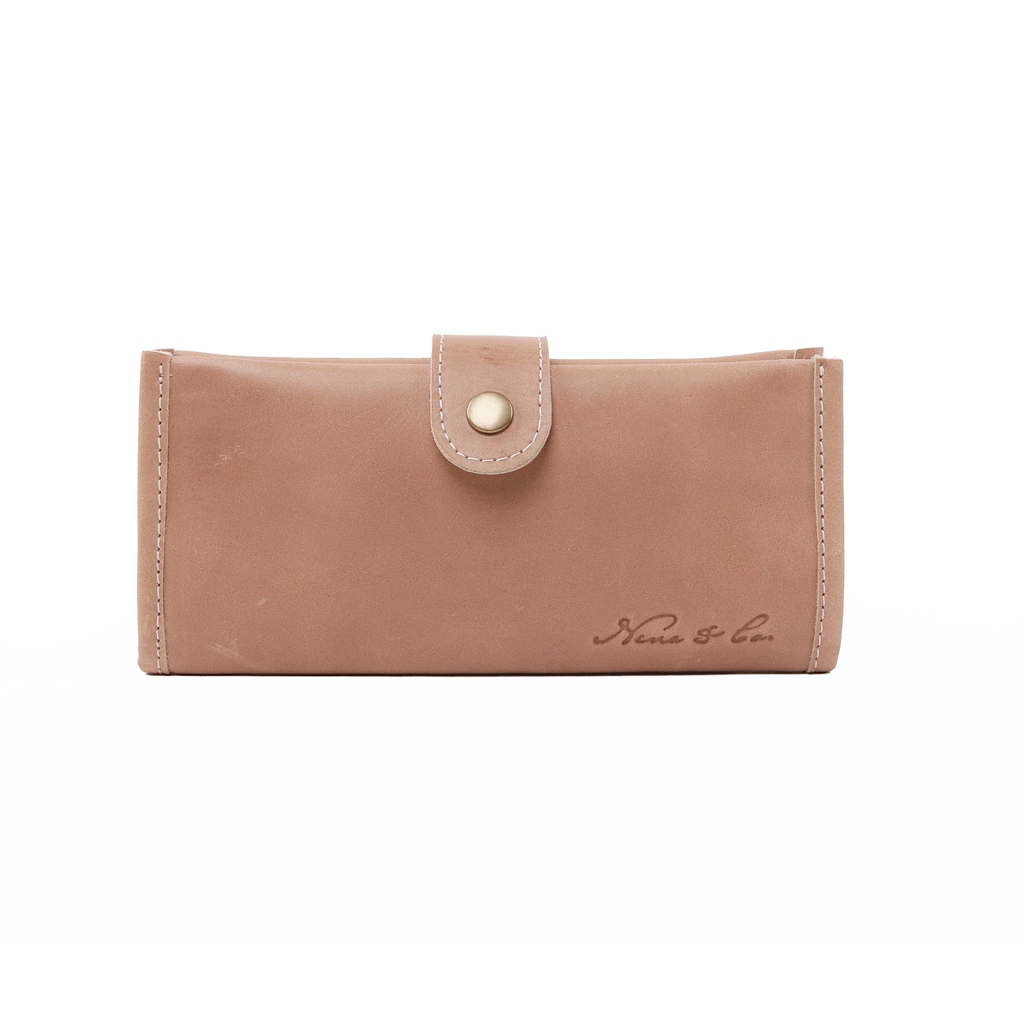 ARTISAN SNAP WALLET WITH ZIPPER - ARTEMISA - TAN LEATHER