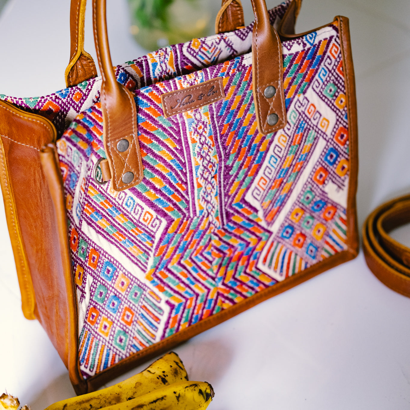 MEDIUM PERFECT TRAVEL TOTE - OOAK - CAFE - NO. 12789