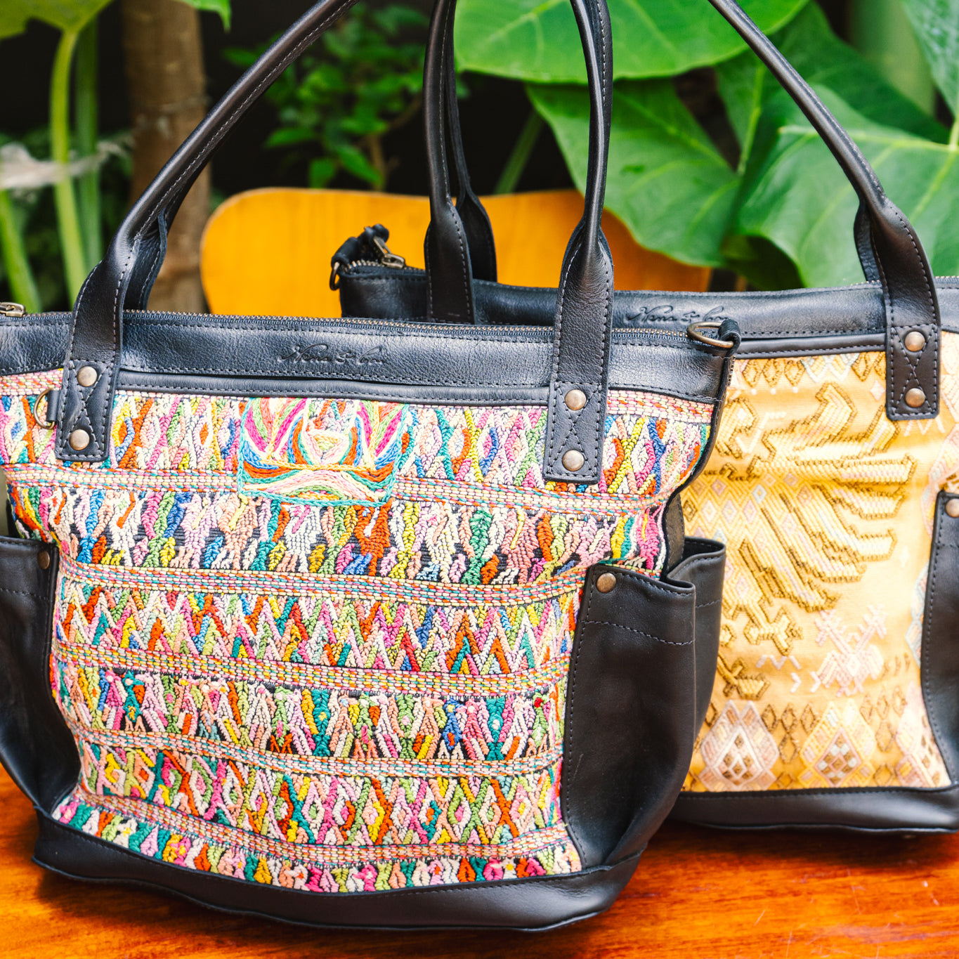 THE MEDIUM PERFECT BAG - OOAK HUIPIL - BLACK - NO. 12698