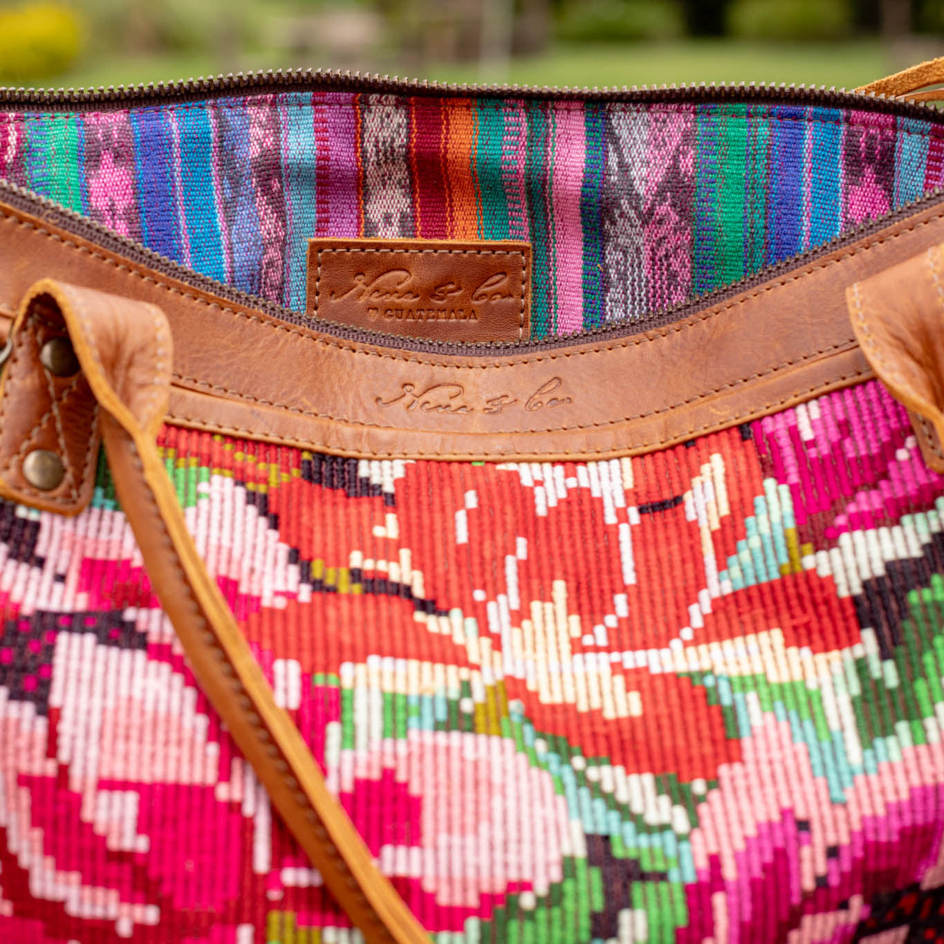 THE MEDIUM PERFECT BAG - OOAK HUIPIL - CAFE - NO. 16663
