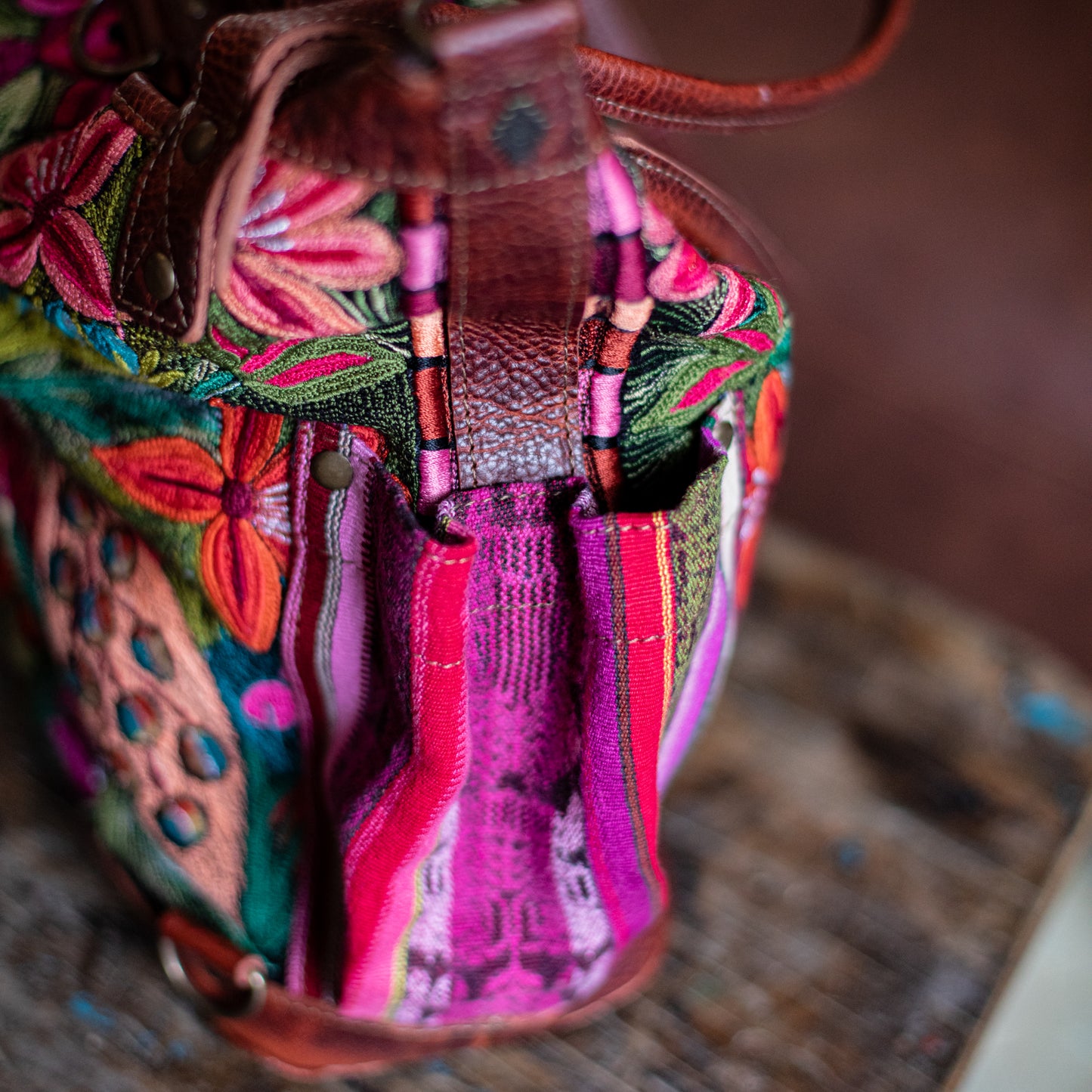 THE MEDIUM PERFECT BAG - OOAK HUIPIL - COPPER - NO. 17751